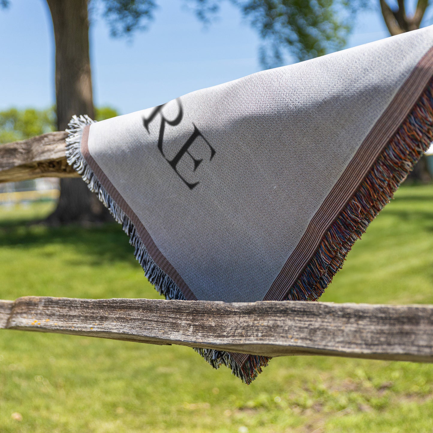 Adventure Awaits Compass and Motorcycle Woven Tapestry Blanket - Perfect for Motorcycle Adventurers and Decor