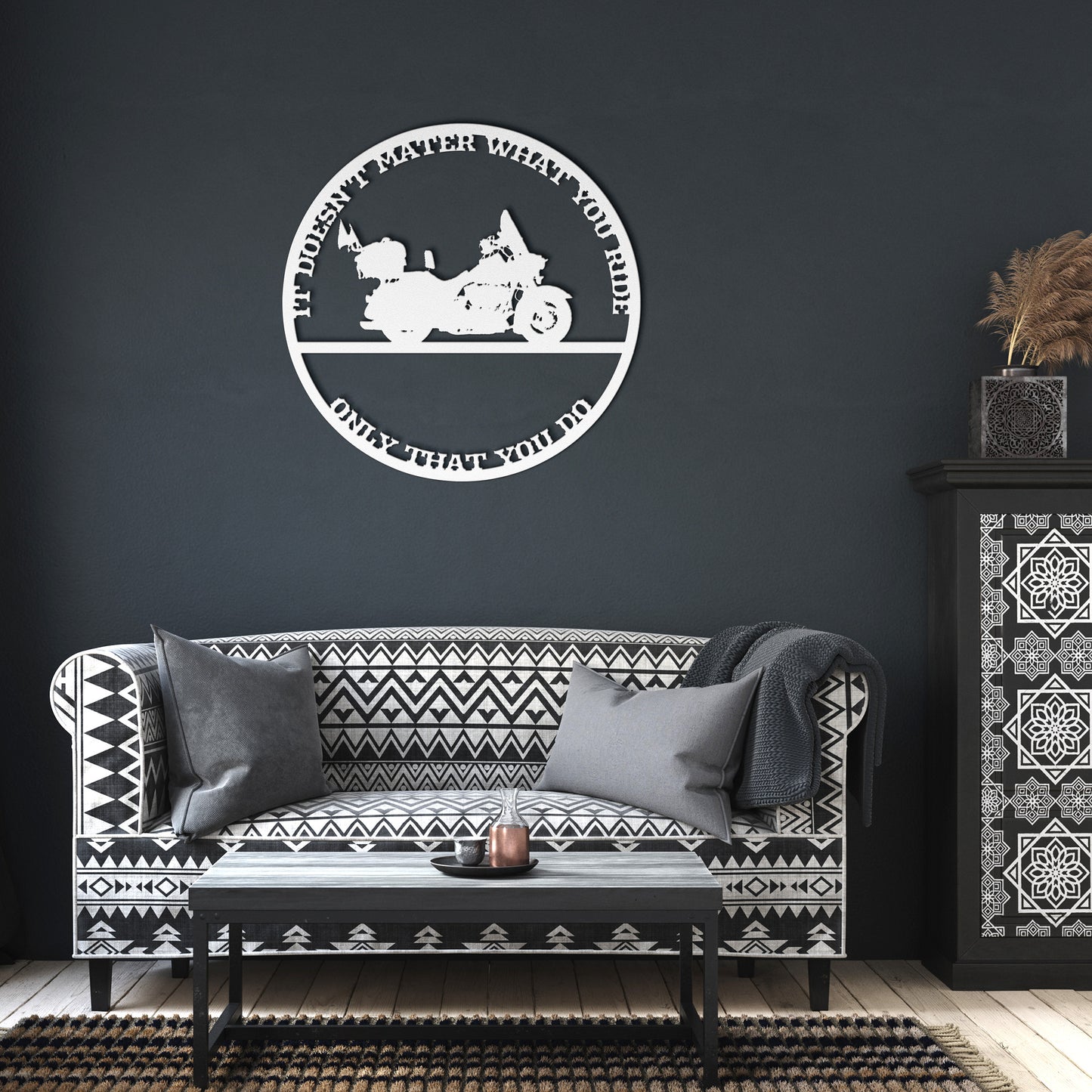Personalized With Your Bike Metal Wall Art It Doesn't Matter What You Ride, Only That You Do
