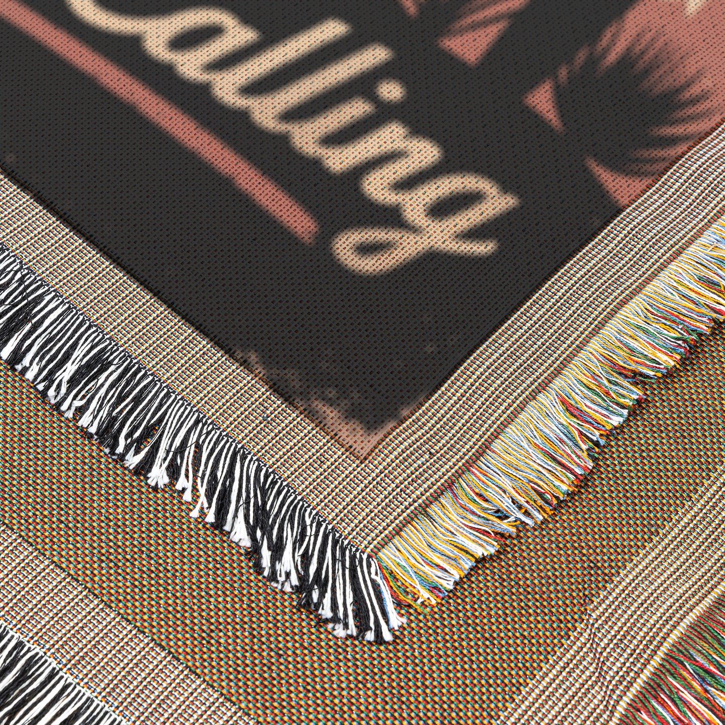 The Road is Calling Vintage Route 66 Woven Blanket - Classic Decor for Road Trip Fans