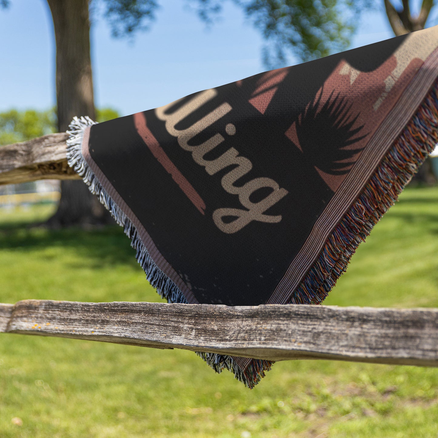 The Road is Calling Vintage Route 66 Woven Blanket - Classic Decor for Road Trip Fans