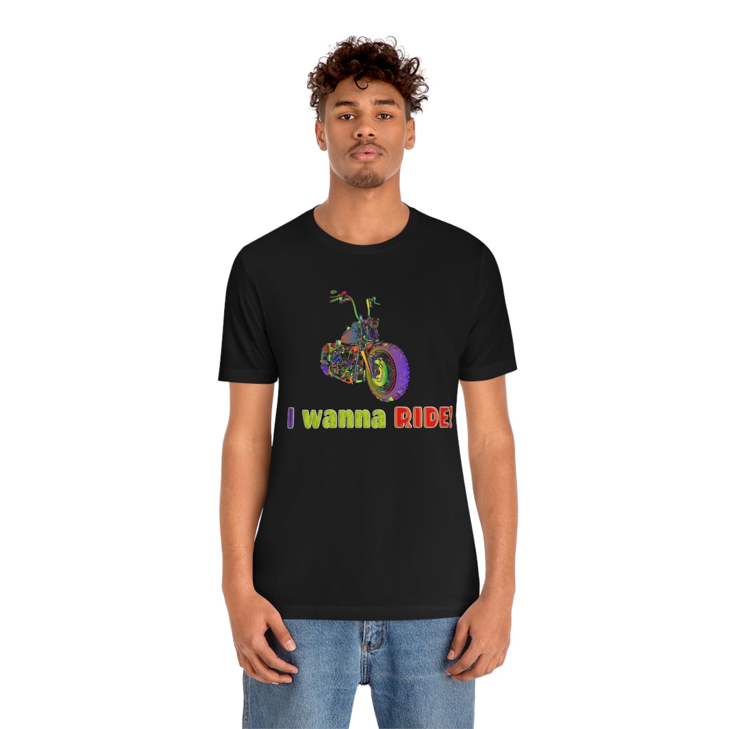 Short Sleeve T-Shirt - I wanna ride! Woman Biker Shirt, Harley T-shirt, Biker Gift, Motorcycle Rider Gift, Biker Tshirt, Riding