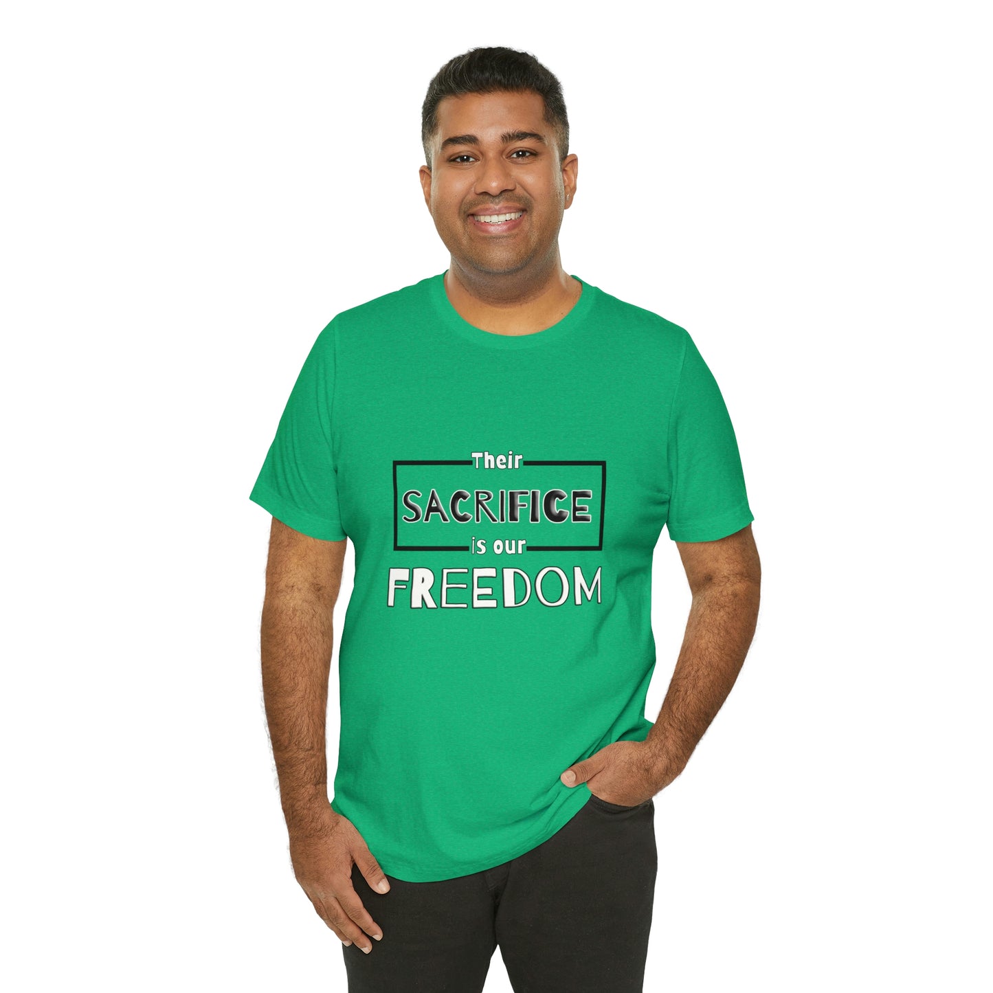 Memorial Day Short Sleeve T-Shirt - Their sacrifice is our freedom. Military, Veterans Day, Memorial Day gift, Gift Ideas