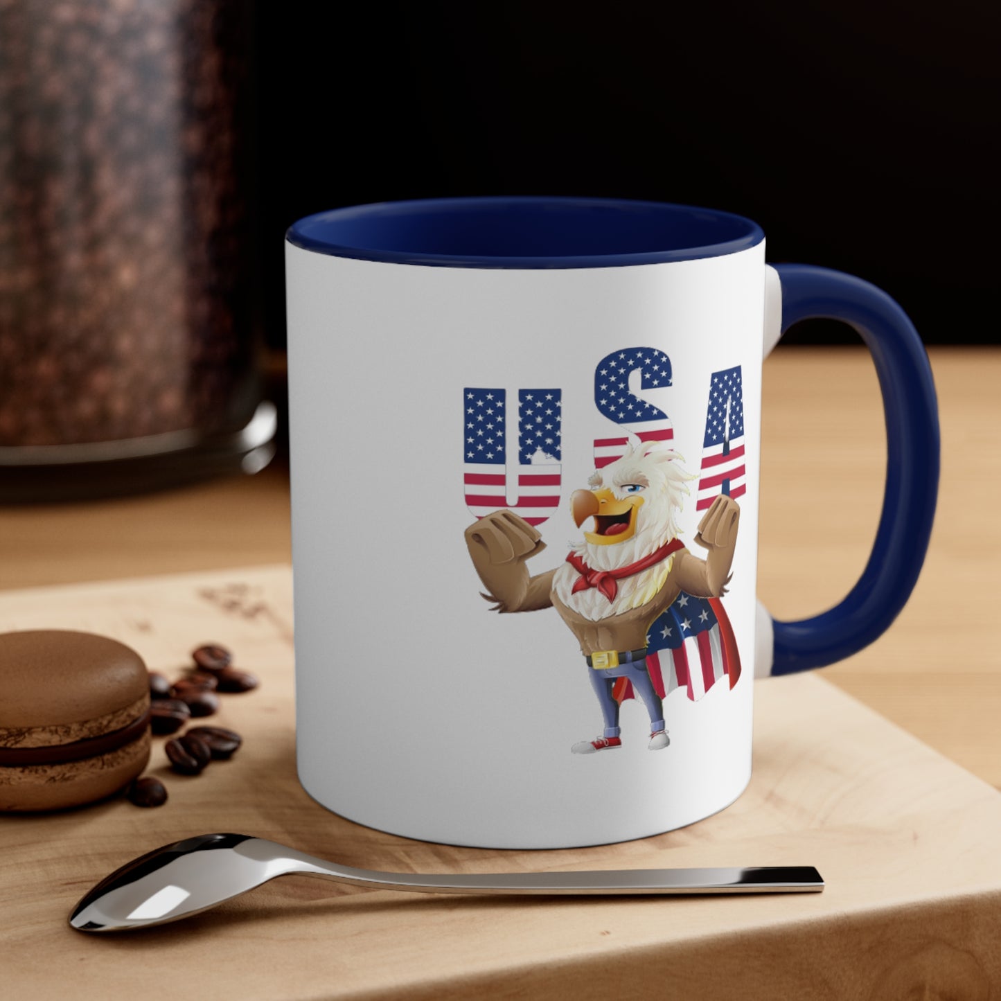 Fourth of July Coffee Mug - USA, Eagle - Patriotic Mug, American Flag Mug, Freedom Mug, Independence Day