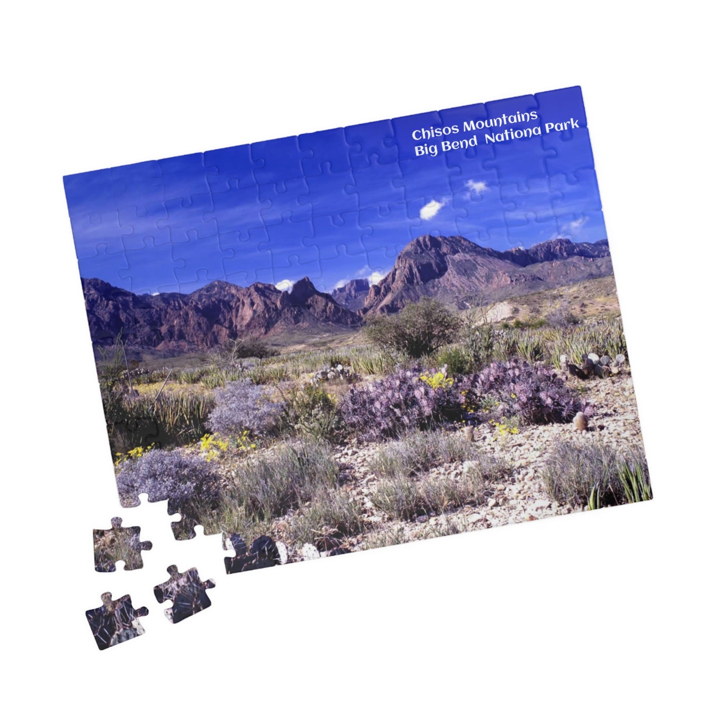 Puzzle US National Parks Series Big Bend Chisos Mountains from Chihuahuan Desert 110 252 520  Pieces Unique Jigsaw Family Adults landscape