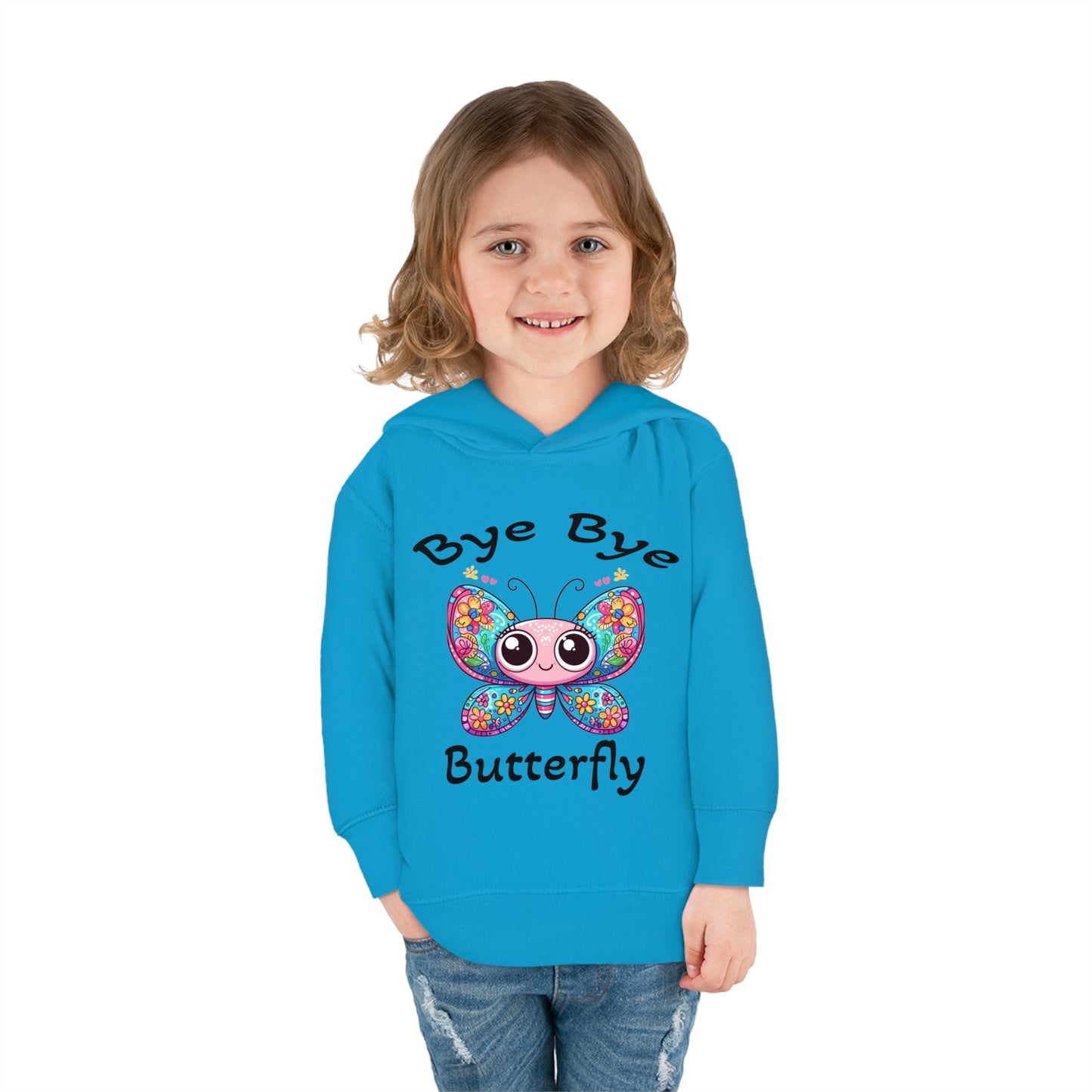 Fun Cute Toddler Hoodie with Cartoonish Butterfly Design, Perfect for Playtime Adventures! Stylish Sweet Grandchild Gift Warm Butterfly