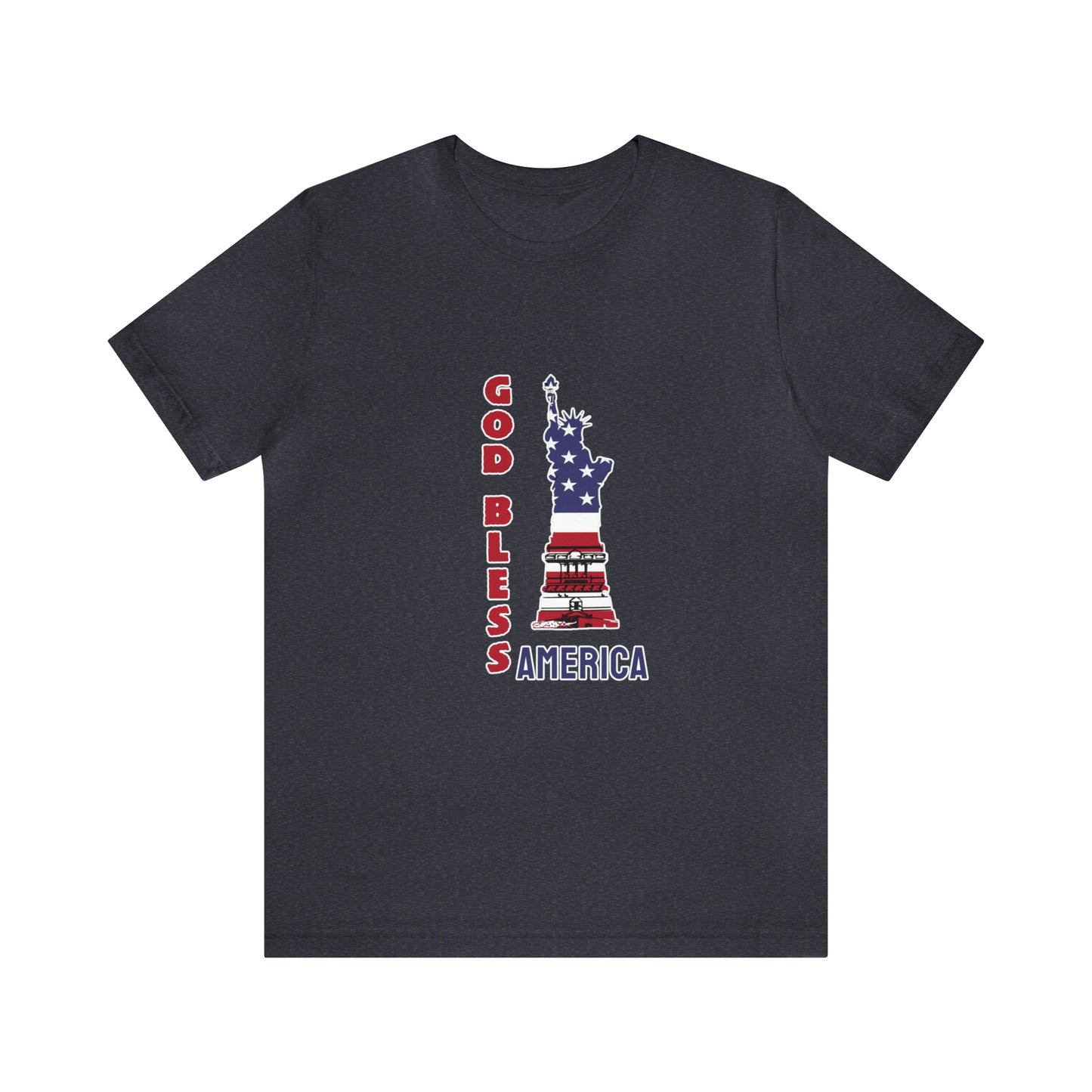 Fourth of July Short Sleeve T-Shirt - God Bless America. Independence Day, Patriotic Shirt, American Pride, Holiday Fashion