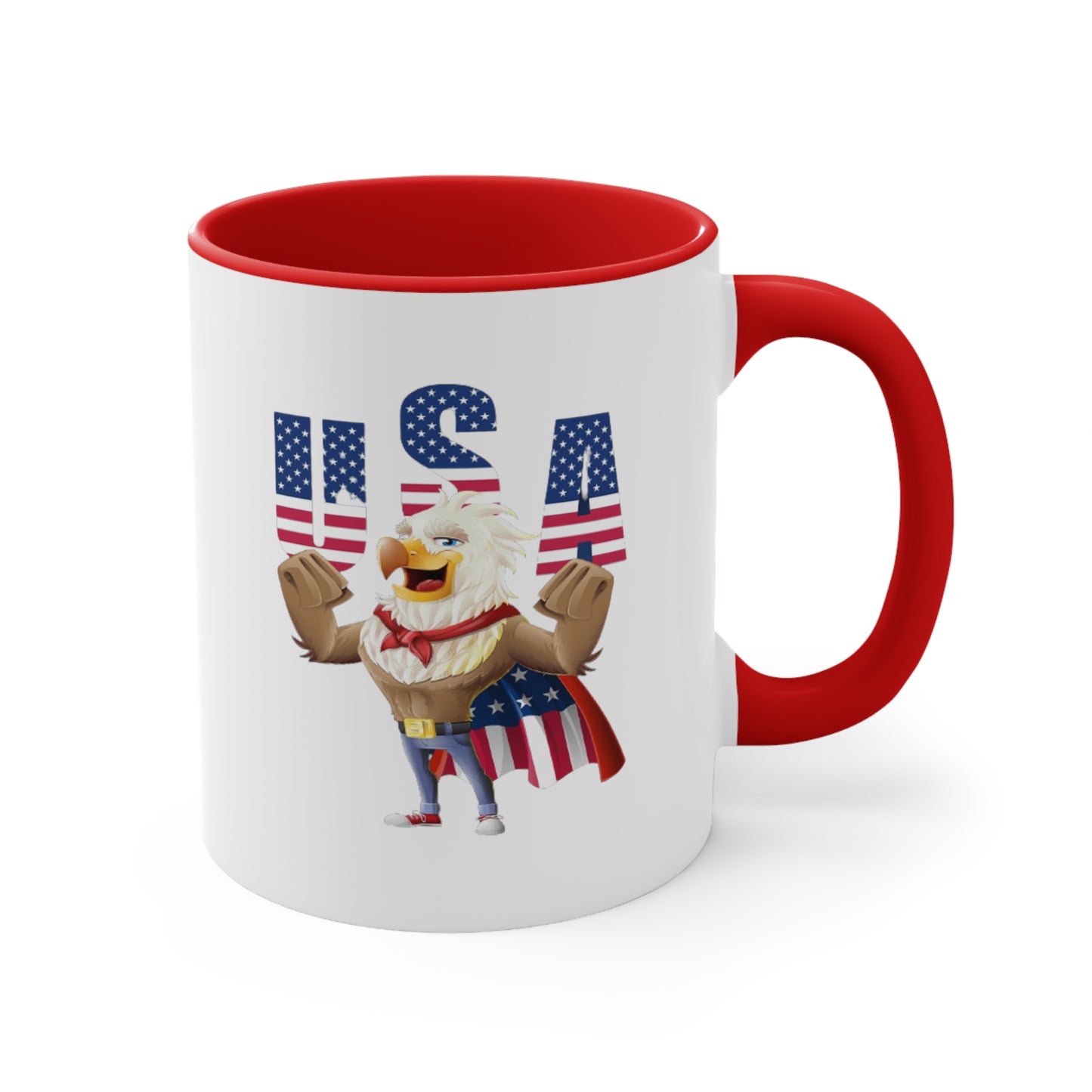 Fourth of July Coffee Mug - USA, Eagle - Patriotic Mug, American Flag Mug, Freedom Mug, Independence Day