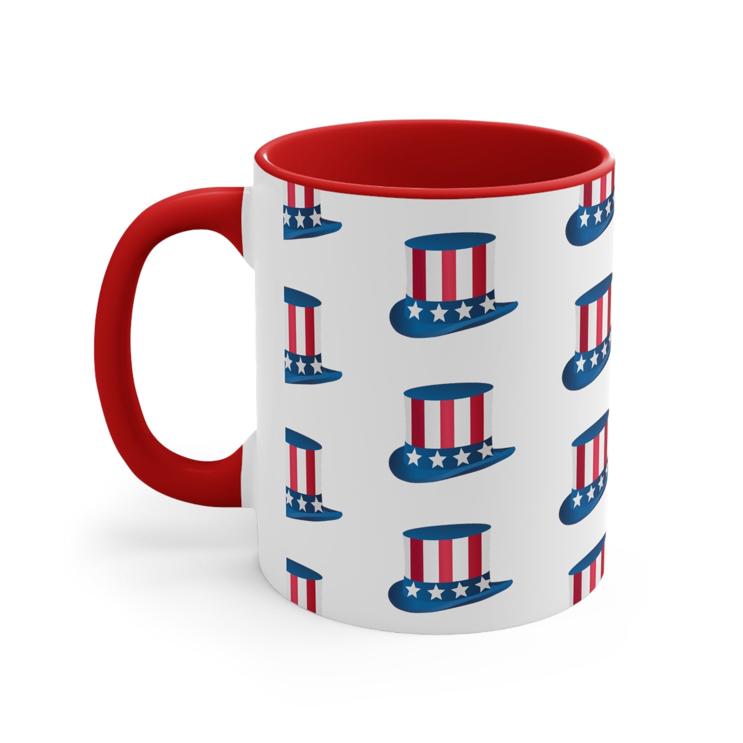 Fourth of July Coffee Mug - Uncle Sam Cap - Patriotic Drinkware, Independence Day, Sublimation, Printed Mug