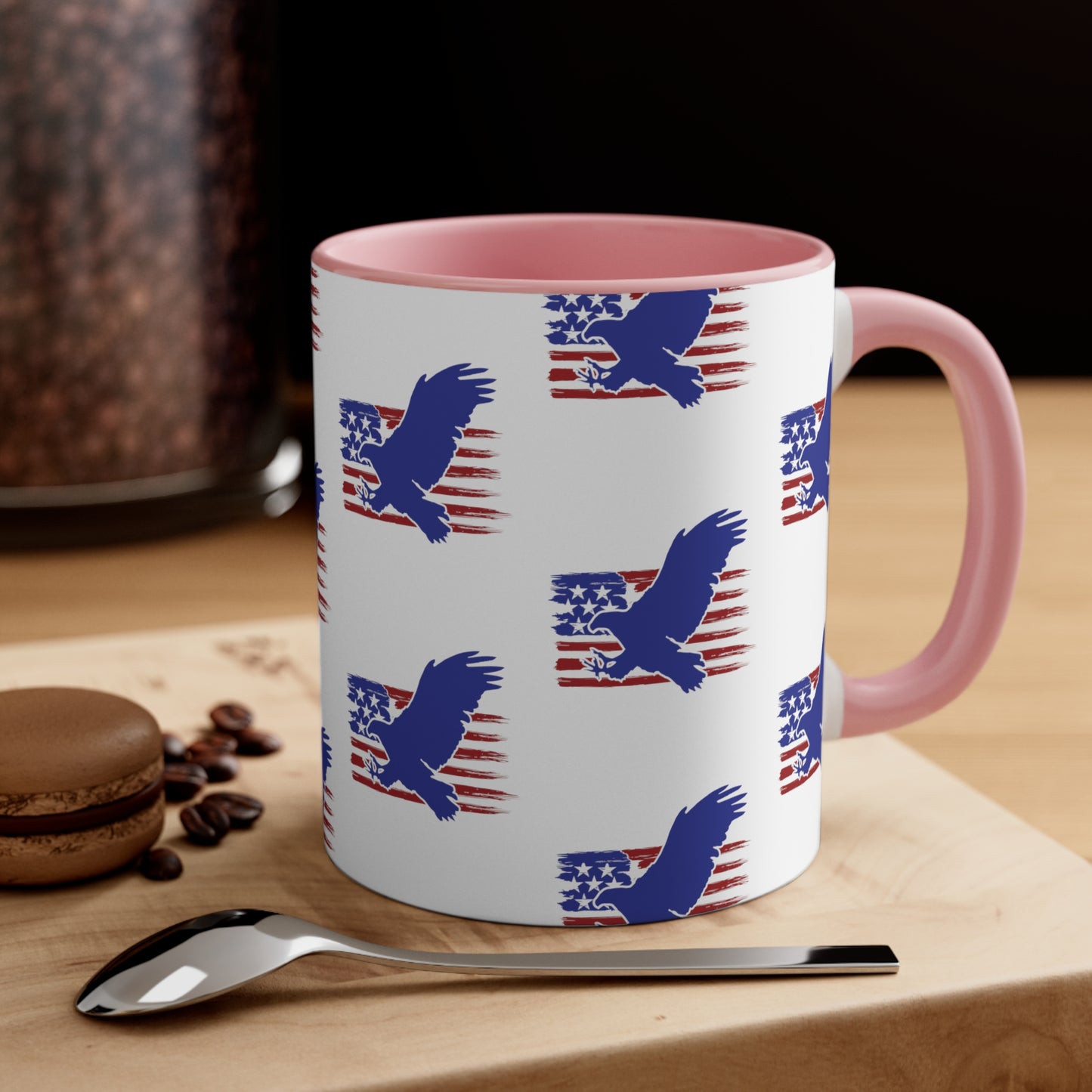 Fourth of July Coffee Mug - Bald Eagle, American Flag - Patriotic Mug, Freedom Mug, 11oz Mug, Independence Day, Sublimation