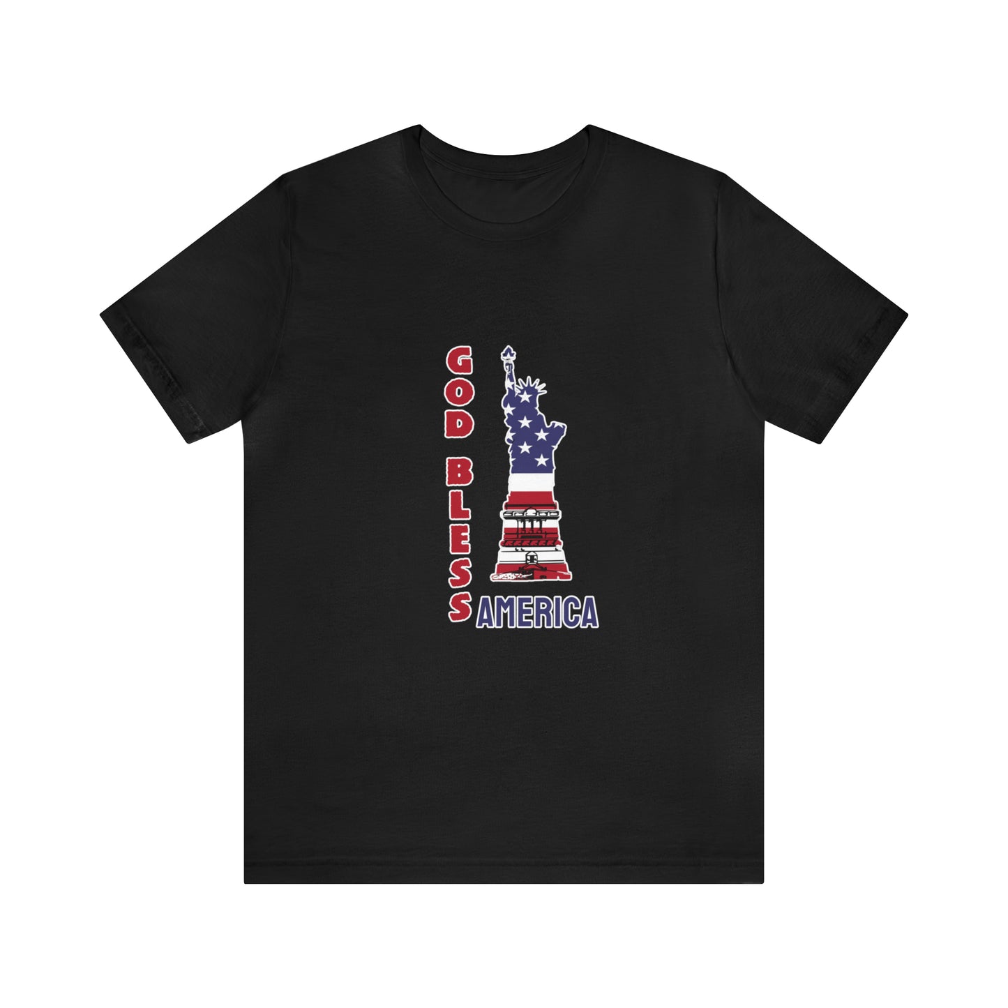 Fourth of July Short Sleeve T-Shirt - God Bless America. Independence Day, Patriotic Shirt, American Pride, Holiday Fashion