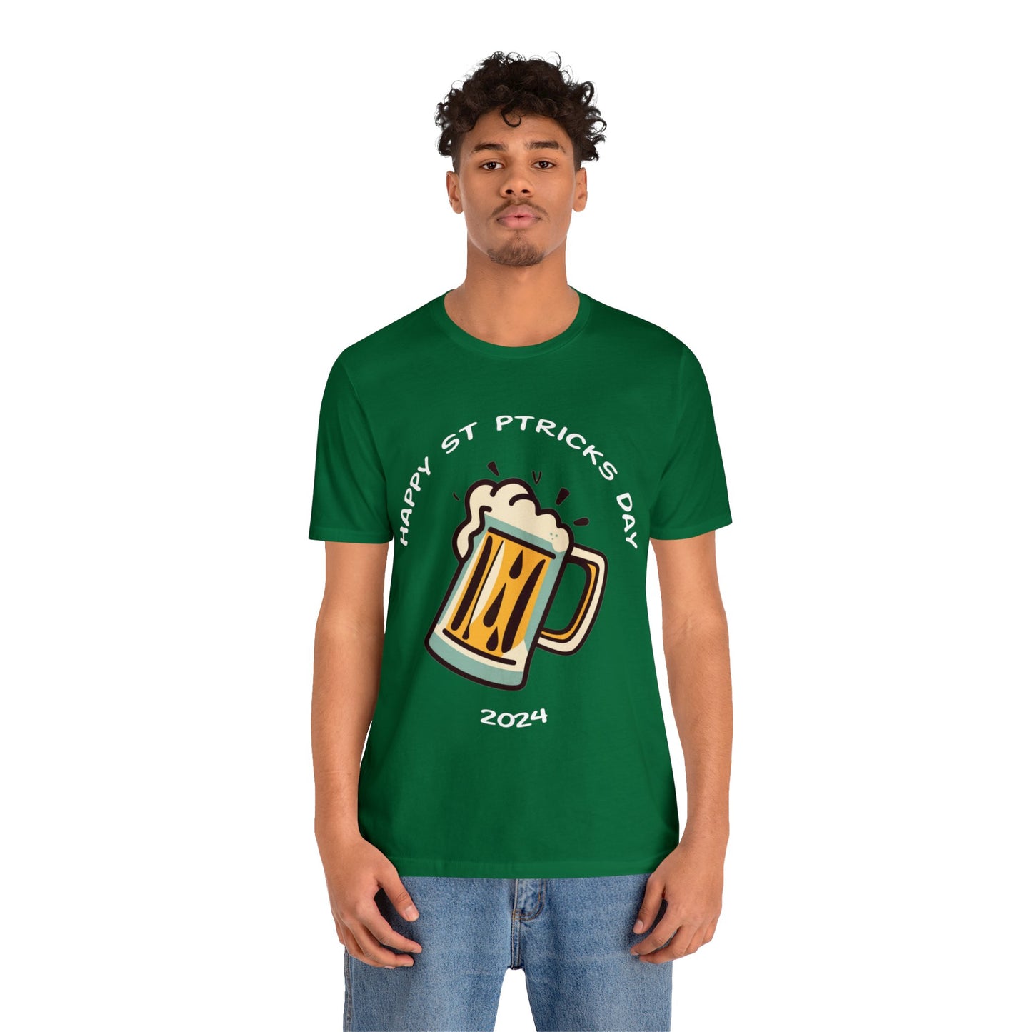 St Patrick's Day 2024 Beer Mug Green T- Shirt With Irish Toast On Back Party Shirt Bar Shirt Lucky Shirt Irish Luck Shirt Irish Toast Shirt