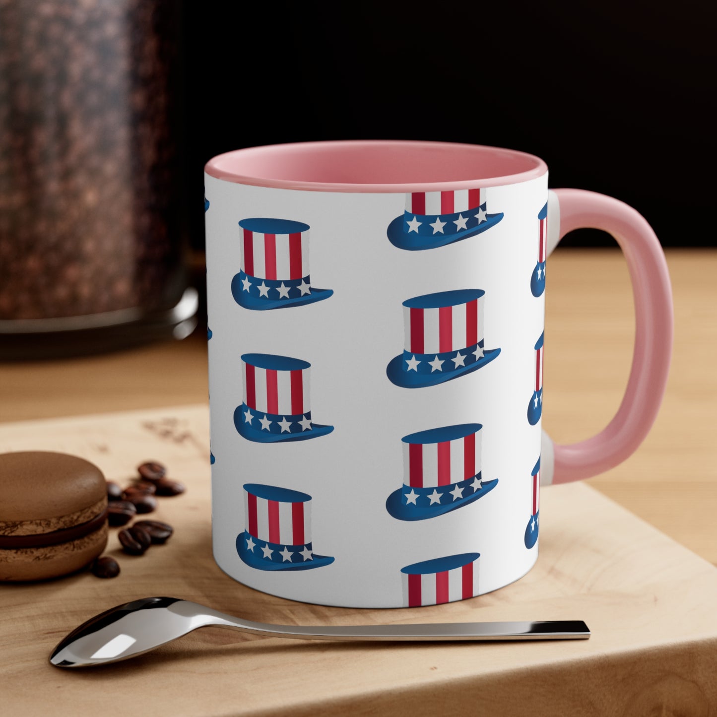 Fourth of July Coffee Mug - Uncle Sam Cap - Patriotic Drinkware, Independence Day, Sublimation, Printed Mug