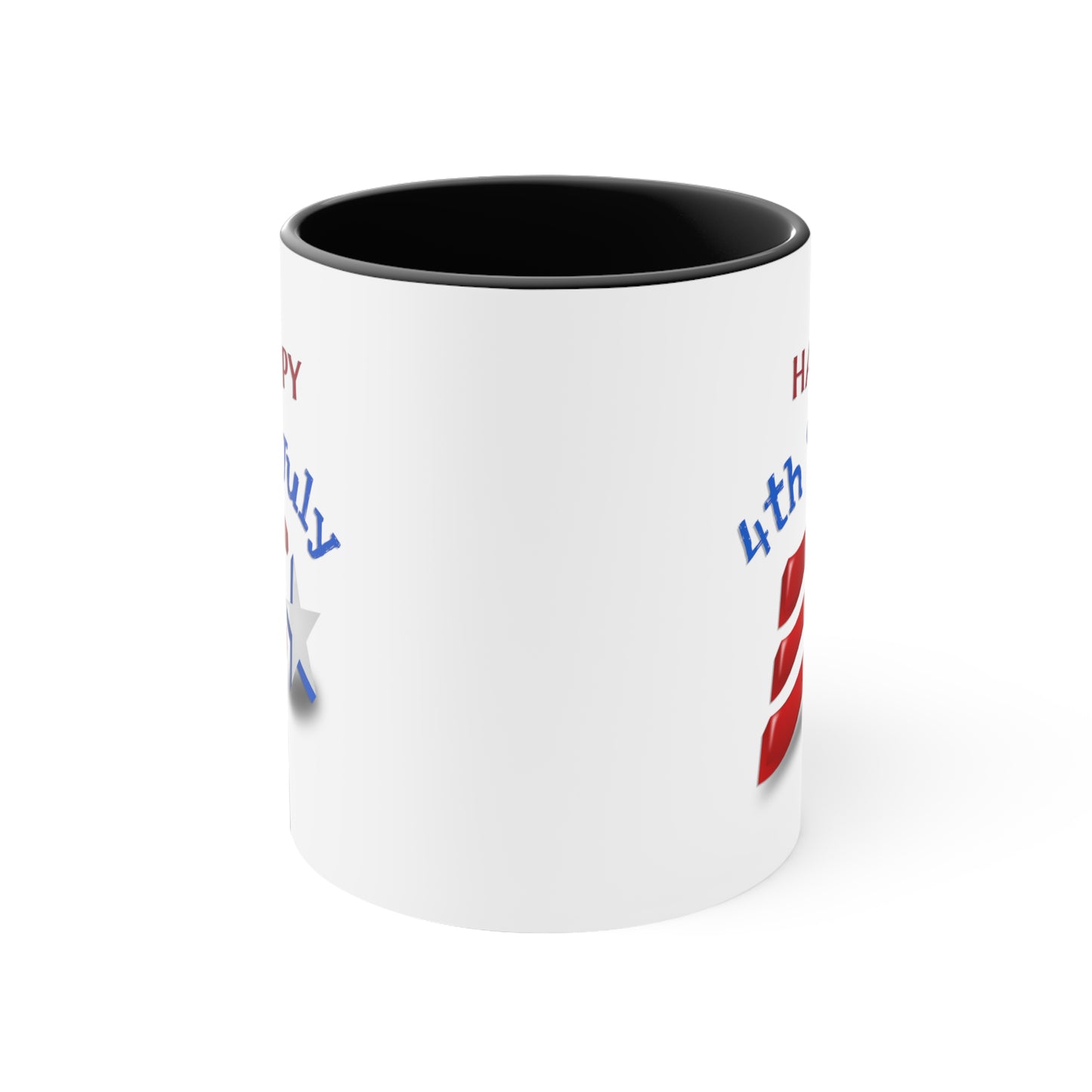 Fourth of July Coffee Mug - Happy 4th of July. - Independence Day, Patriotic Mug, Holiday Drinkware, Patriotic Cup