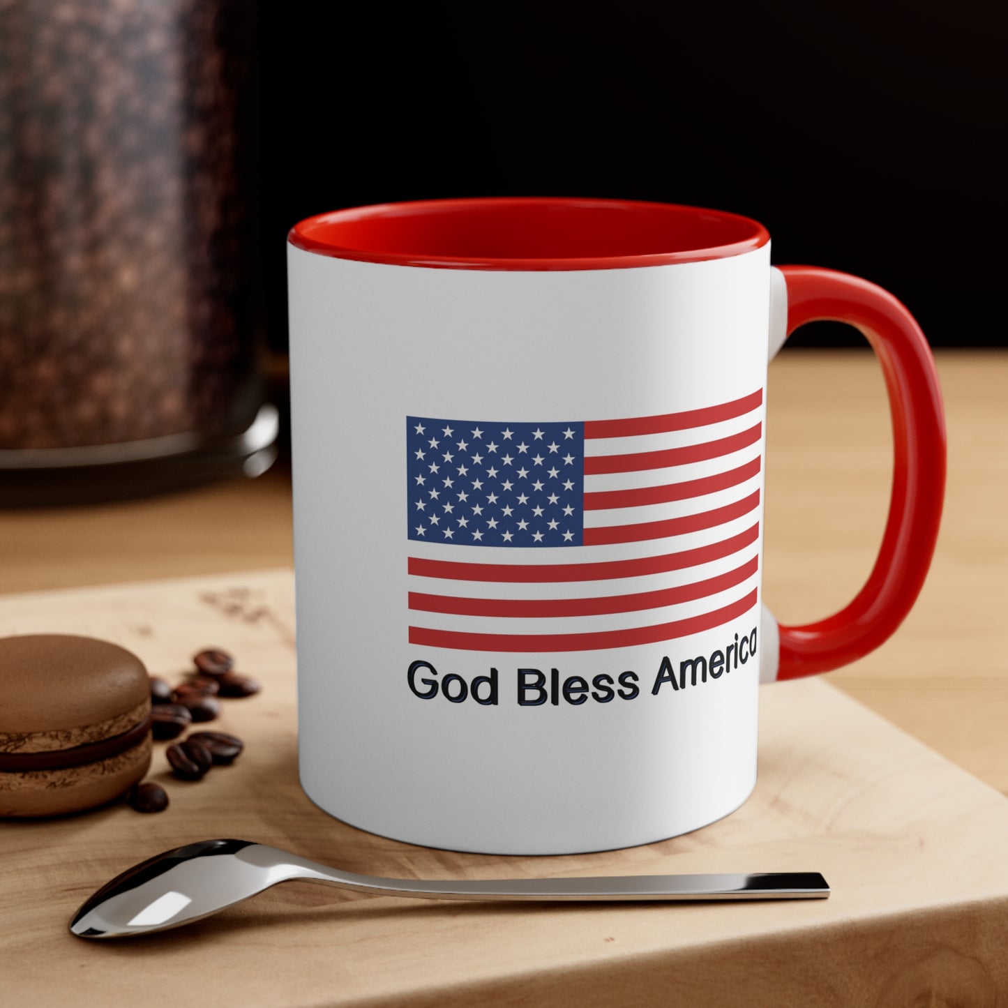 Fourth of July Coffee Mug - God Bless America. Independence Day, Patriotic Drinkware, Holiday Coffee Mug, Coffee Lover