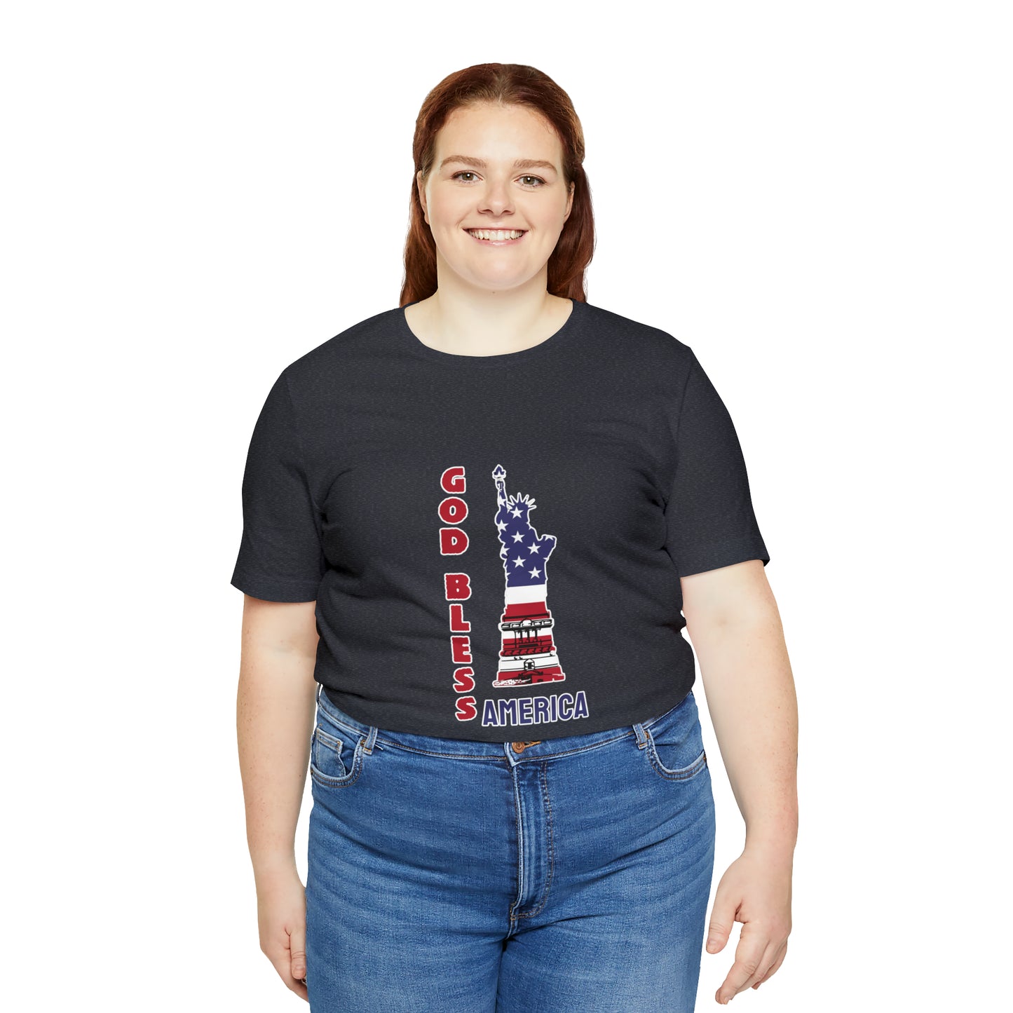 Fourth of July Short Sleeve T-Shirt - God Bless America. Independence Day, Patriotic Shirt, American Pride, Holiday Fashion