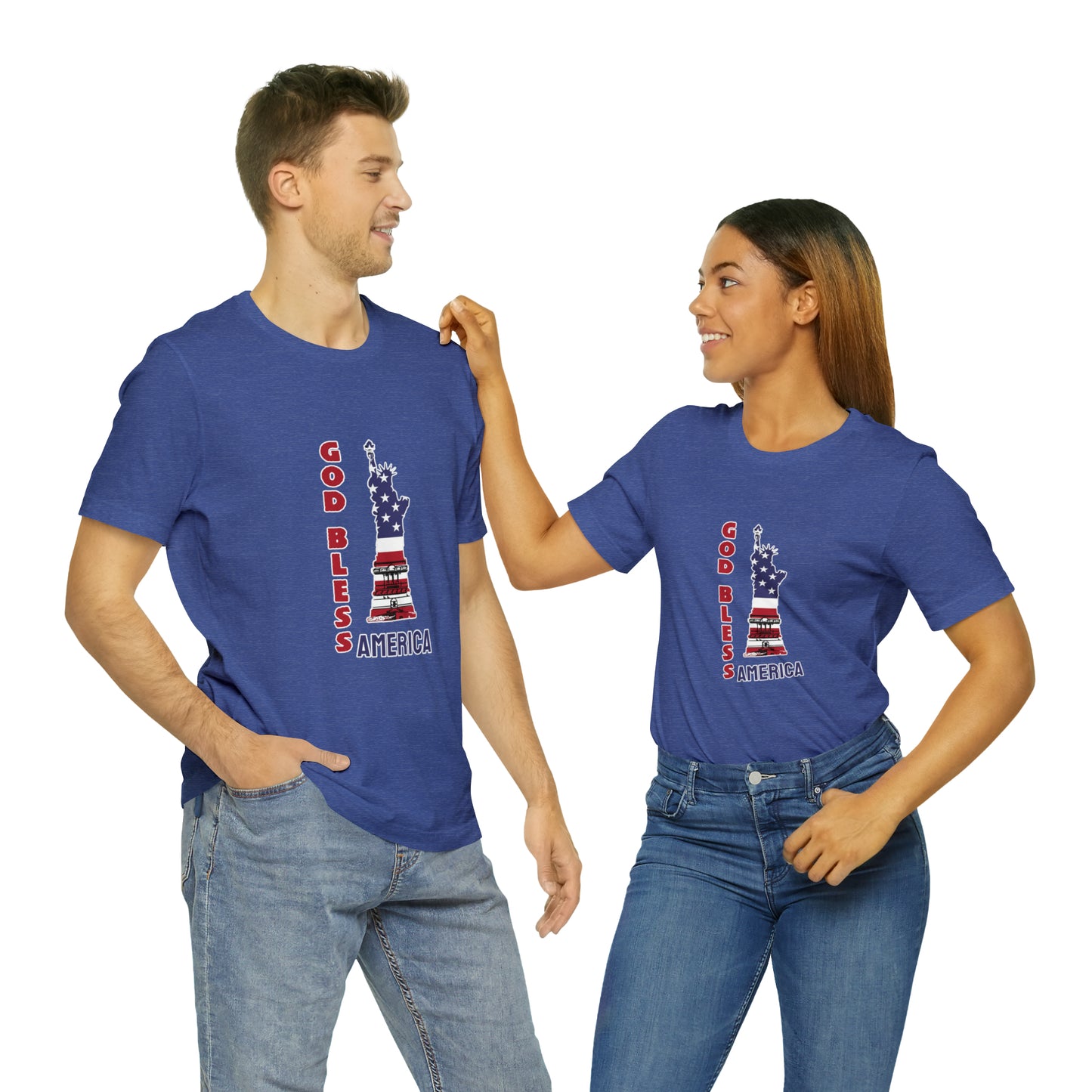 Fourth of July Short Sleeve T-Shirt - God Bless America. Independence Day, Patriotic Shirt, American Pride, Holiday Fashion