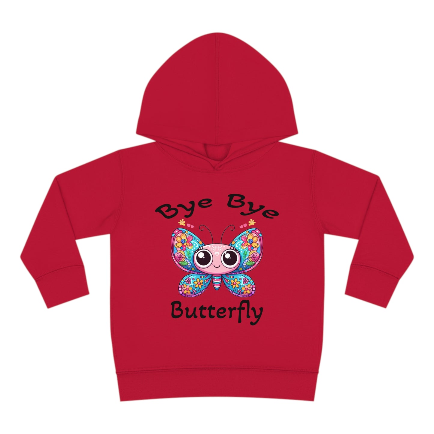 Fun Cute Toddler Hoodie with Cartoonish Butterfly Design, Perfect for Playtime Adventures! Stylish Sweet Grandchild Gift Warm Butterfly