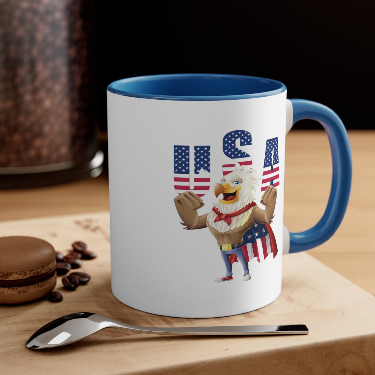 Fourth of July Coffee Mug - USA, Eagle - Patriotic Mug, American Flag Mug, Freedom Mug, Independence Day