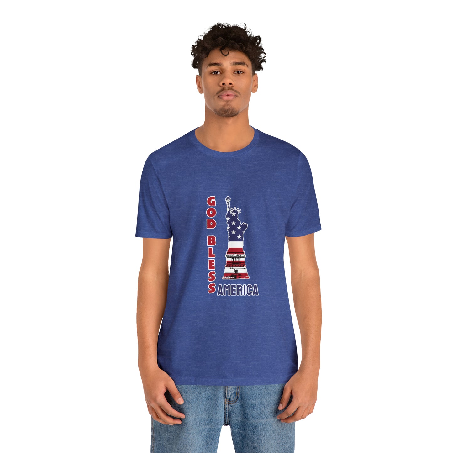 Fourth of July Short Sleeve T-Shirt - God Bless America. Independence Day, Patriotic Shirt, American Pride, Holiday Fashion