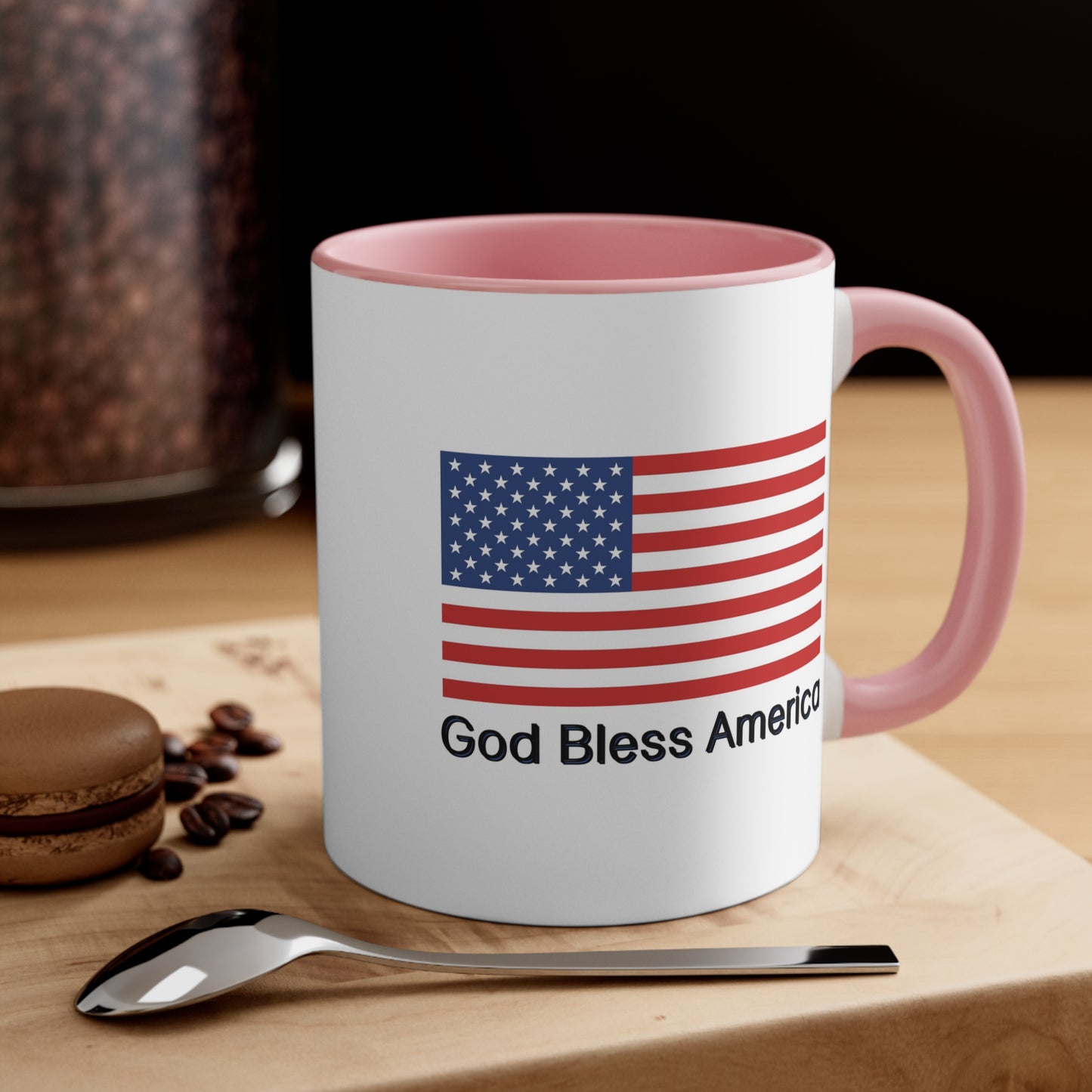 Fourth of July Coffee Mug - God Bless America. Independence Day, Patriotic Drinkware, Holiday Coffee Mug, Coffee Lover