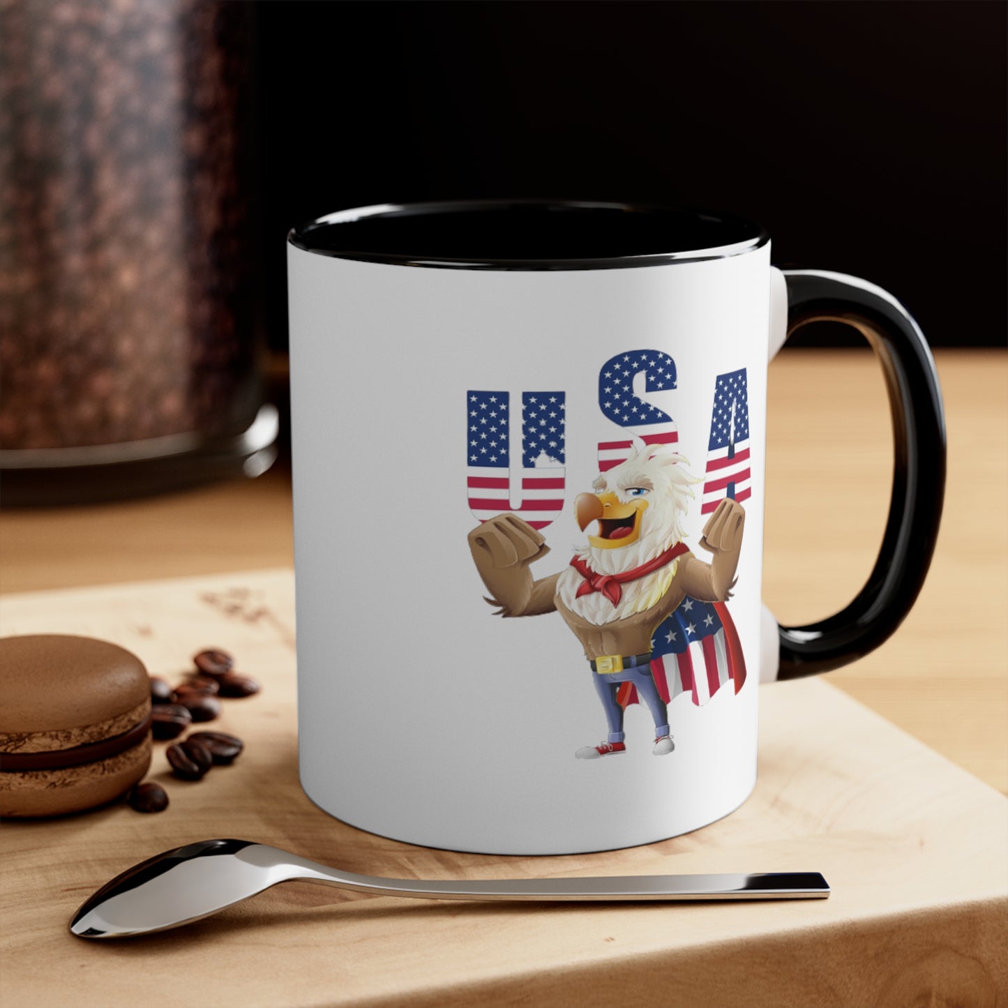 Fourth of July Coffee Mug - USA, Eagle - Patriotic Mug, American Flag Mug, Freedom Mug, Independence Day