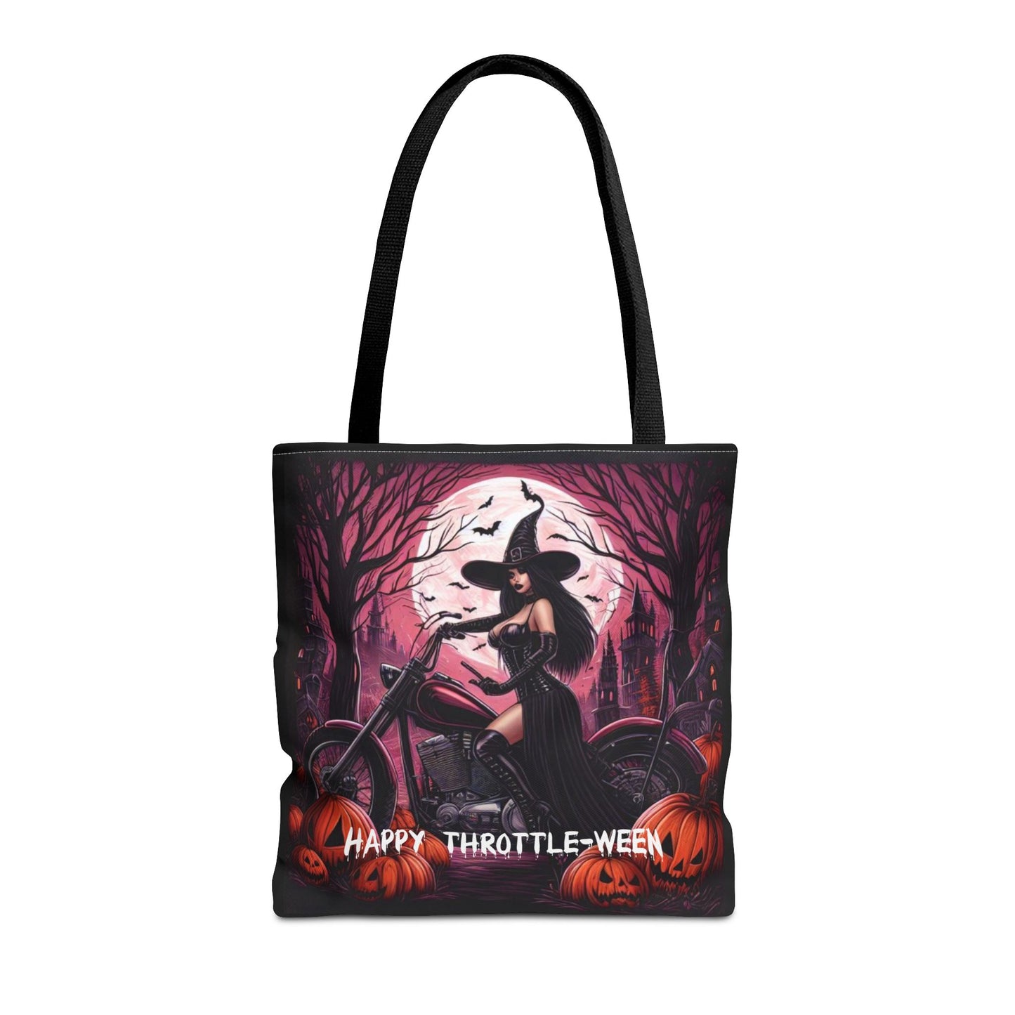 Enchanted Halloween Witch Reusable Tote Bag - Ride into Spooky Style!