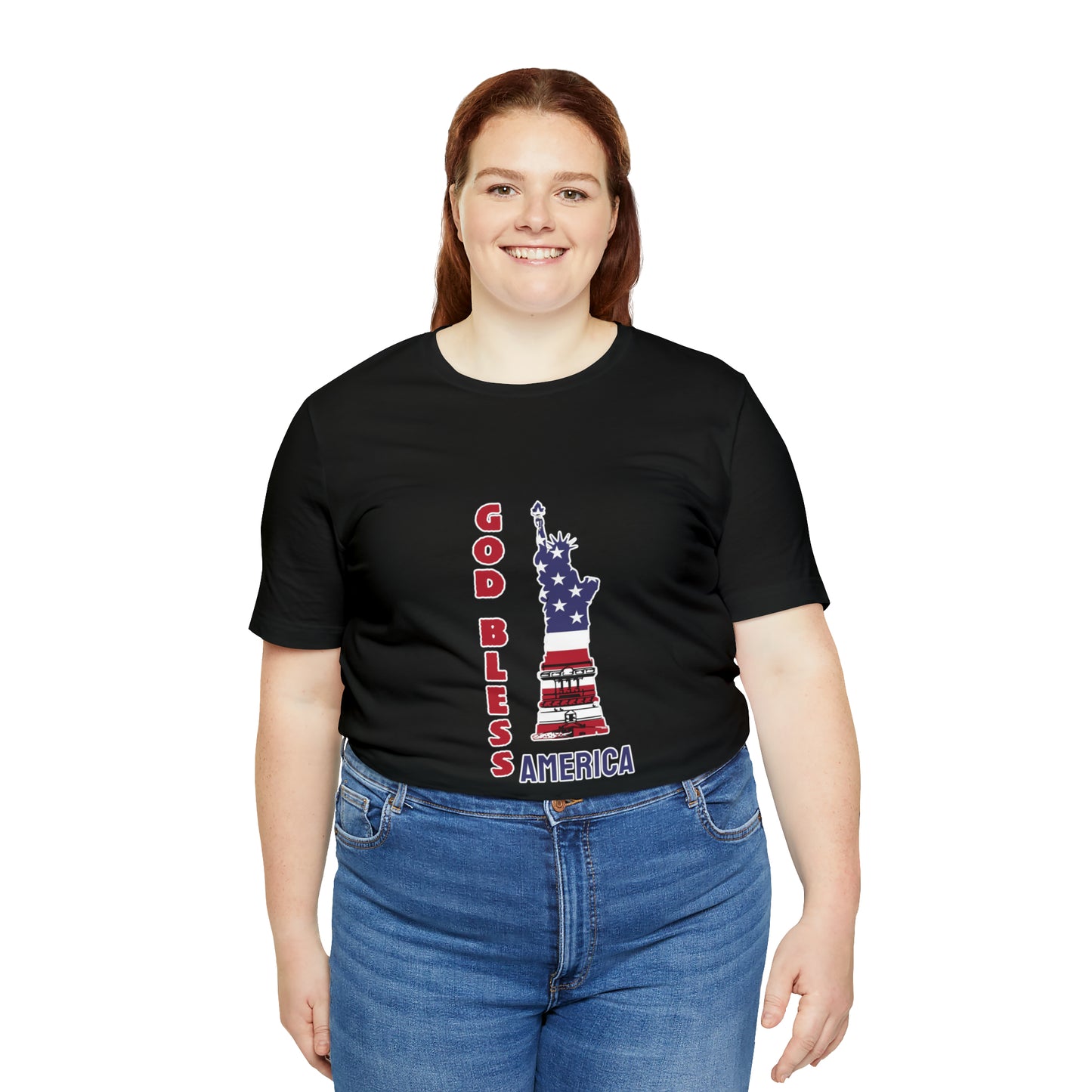 Fourth of July Short Sleeve T-Shirt - God Bless America. Independence Day, Patriotic Shirt, American Pride, Holiday Fashion