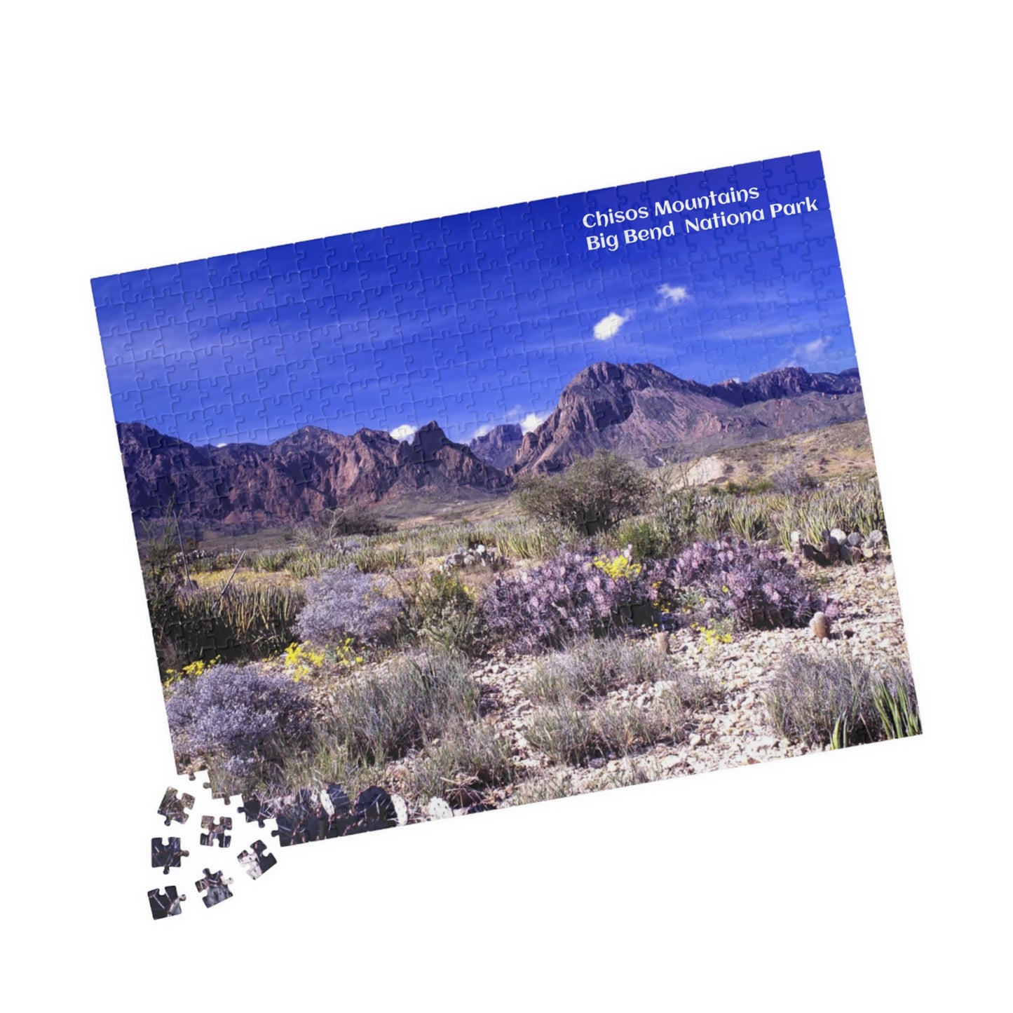 Puzzle US National Parks Series Big Bend Chisos Mountains from Chihuahuan Desert 110 252 520  Pieces Unique Jigsaw Family Adults landscape