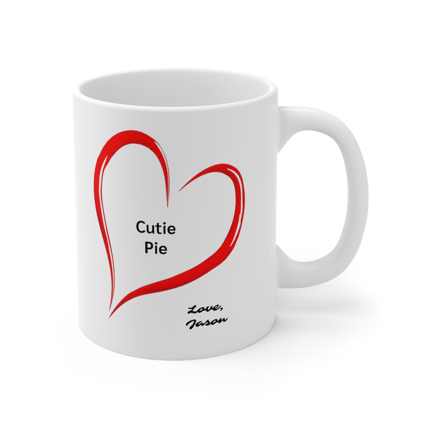 Personalized Conversational Heart Valentines Coffee Mug Personalize With Your Name From