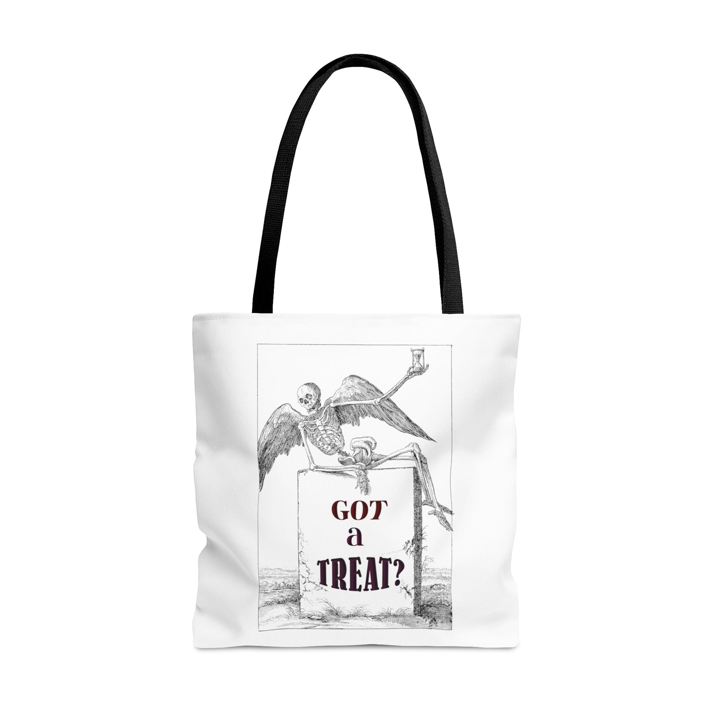 Halloween Large AOP Tote Bag - Got A Treat? - Trick or Treat - Candy Bag - Gift Bag - Spooky Season