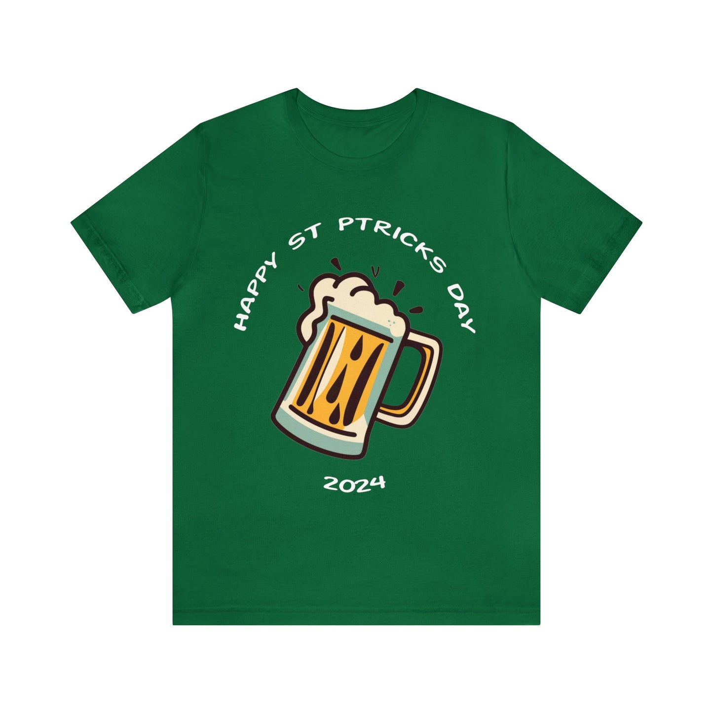 St Patrick's Day 2024 Beer Mug Green T- Shirt With Irish Toast On Back Party Shirt Bar Shirt Lucky Shirt Irish Luck Shirt Irish Toast Shirt