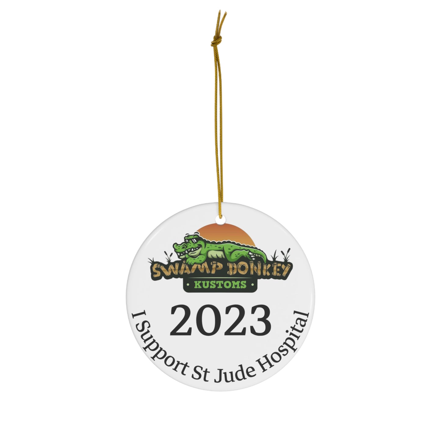 Swamp Donkey 2023 Christmas Ornament Supporting St Jude Hospital With $2.00 Of Every Purchase Donated