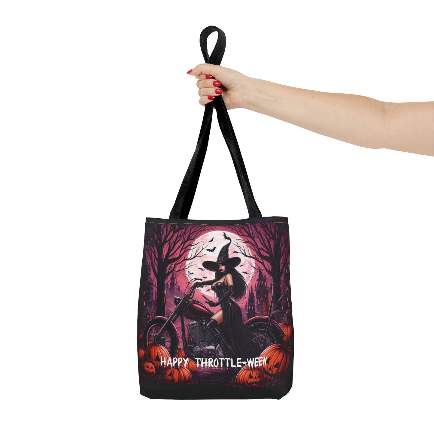 Enchanted Halloween Witch Reusable Tote Bag - Ride into Spooky Style!