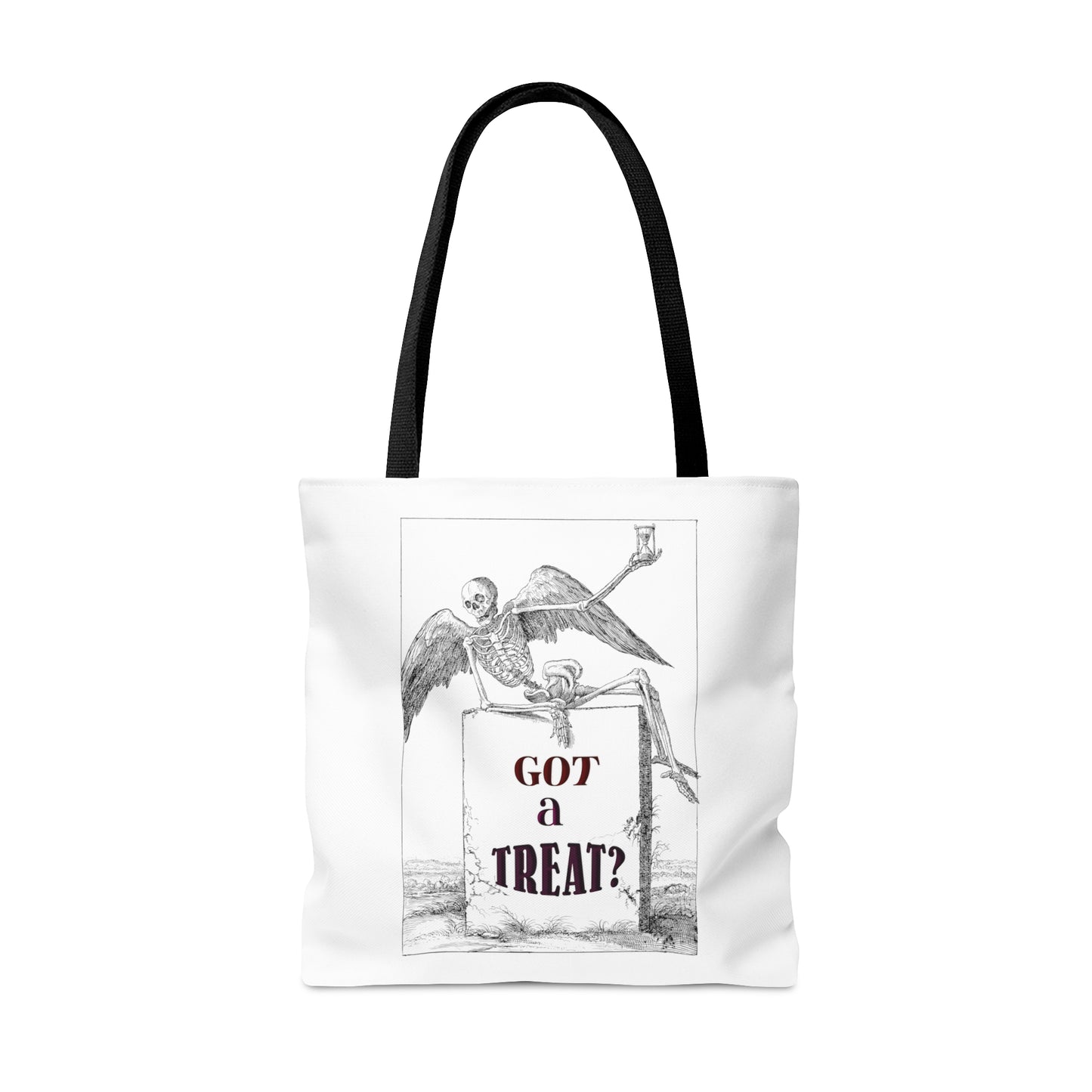 Halloween Large AOP Tote Bag - Got A Treat? - Trick or Treat - Candy Bag - Gift Bag - Spooky Season