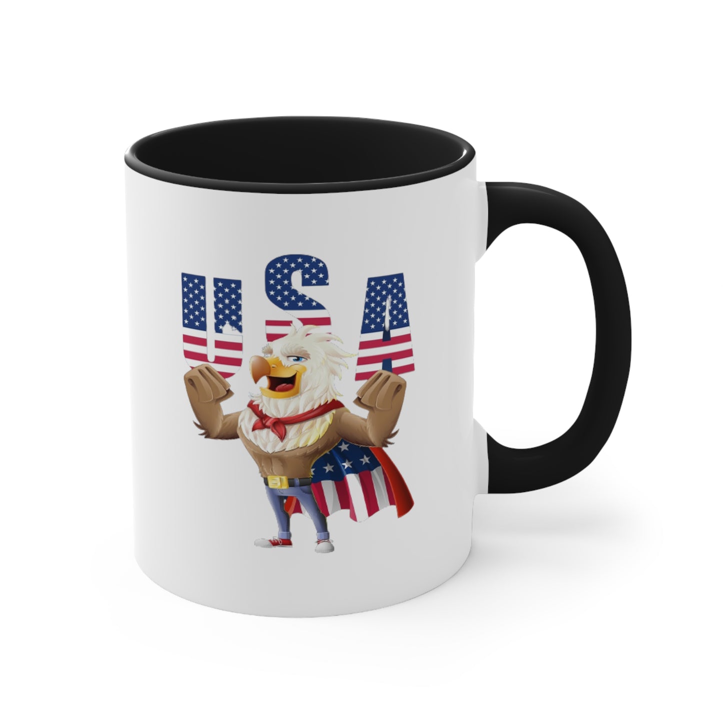 Fourth of July Coffee Mug - USA, Eagle - Patriotic Mug, American Flag Mug, Freedom Mug, Independence Day