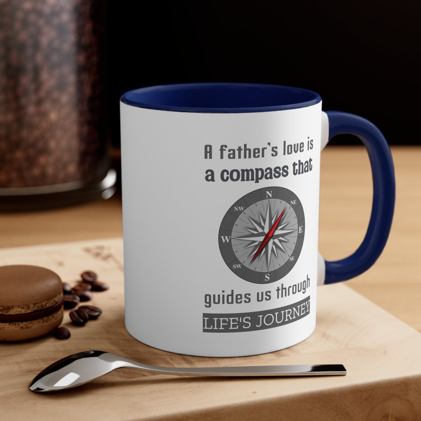 Father's Day Coffee Mug - A father's love is a compass that guides us through life's journey. Gift Ideas, Gift for Dad