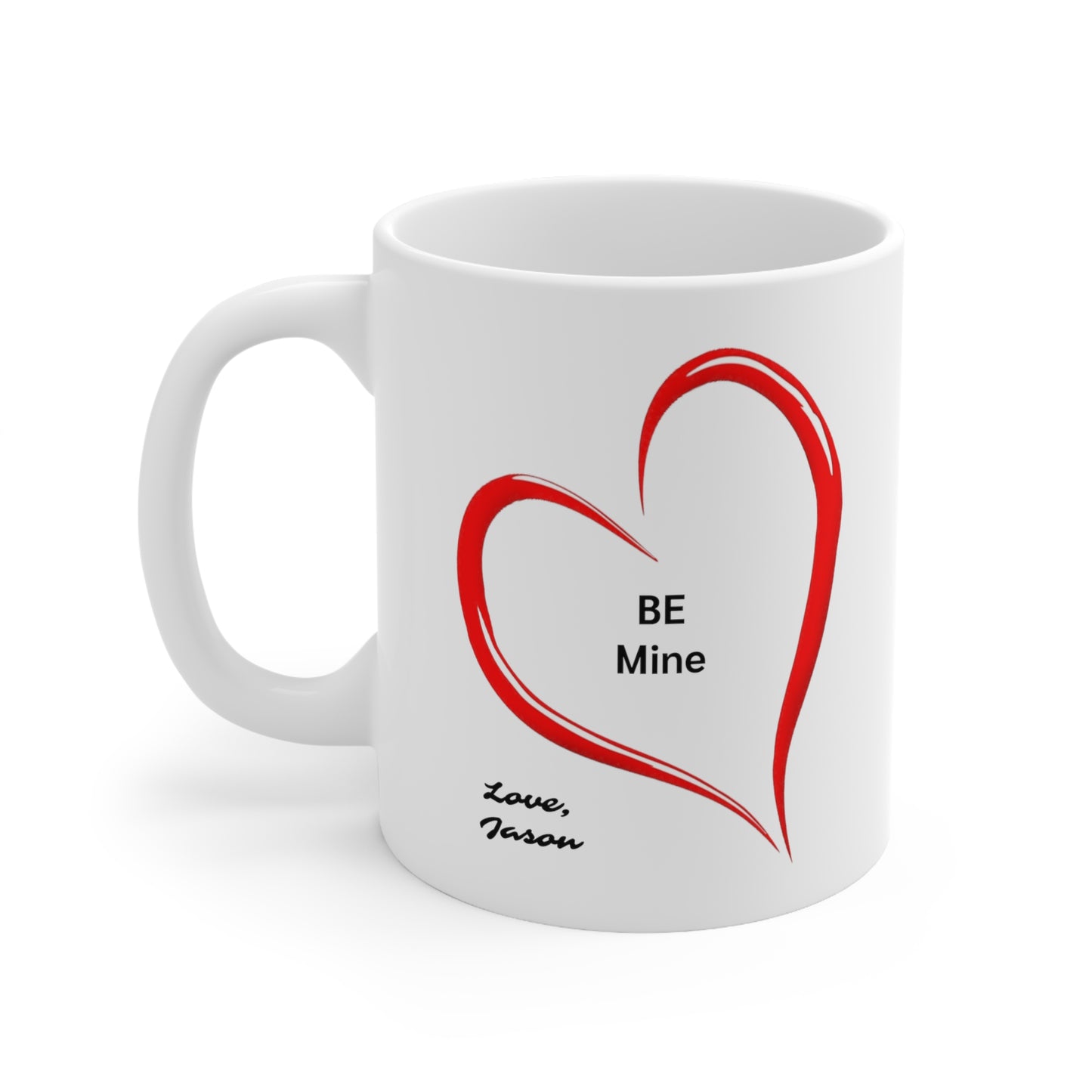 Personalized Conversational Heart Valentines Coffee Mug Personalize With Your Name From