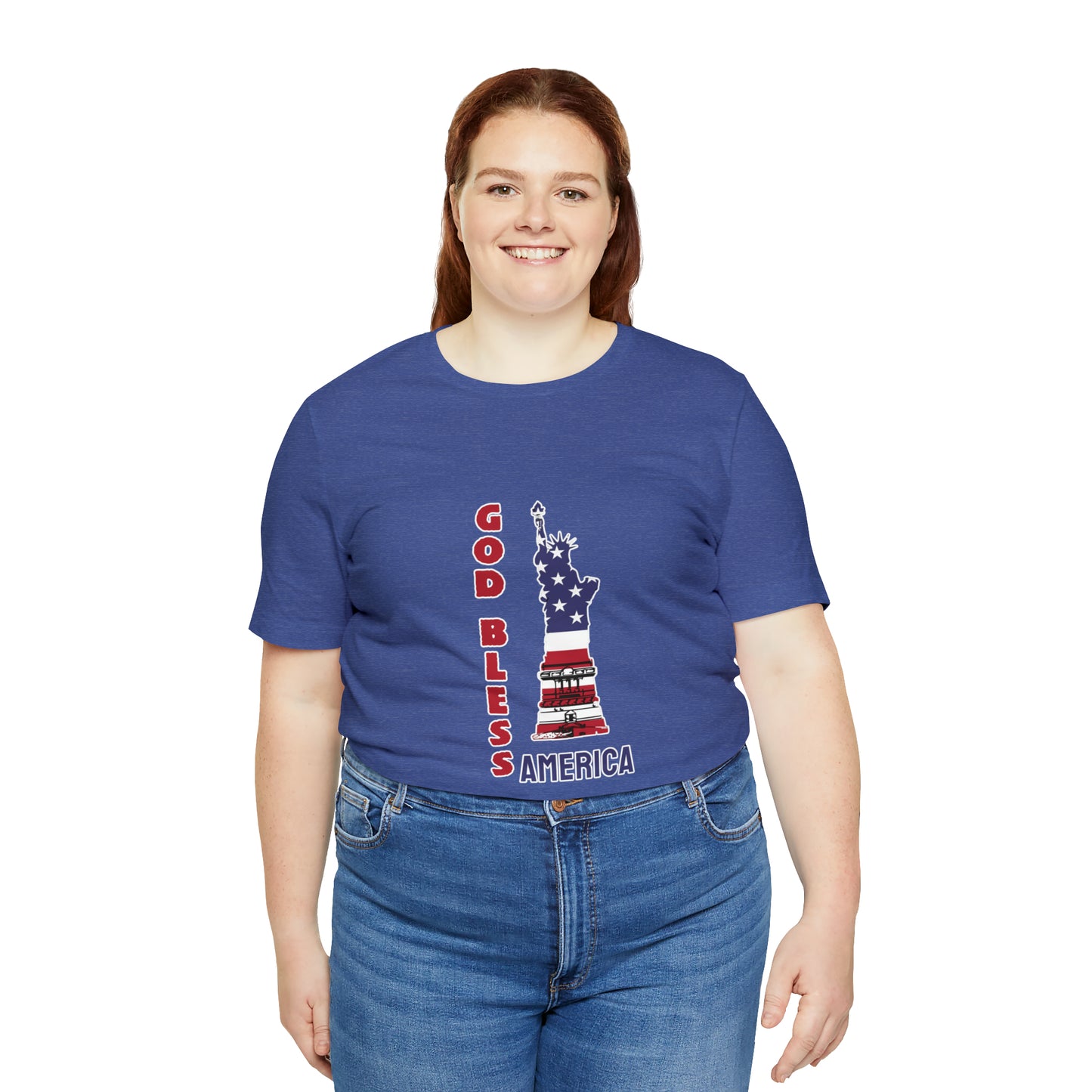 Fourth of July Short Sleeve T-Shirt - God Bless America. Independence Day, Patriotic Shirt, American Pride, Holiday Fashion