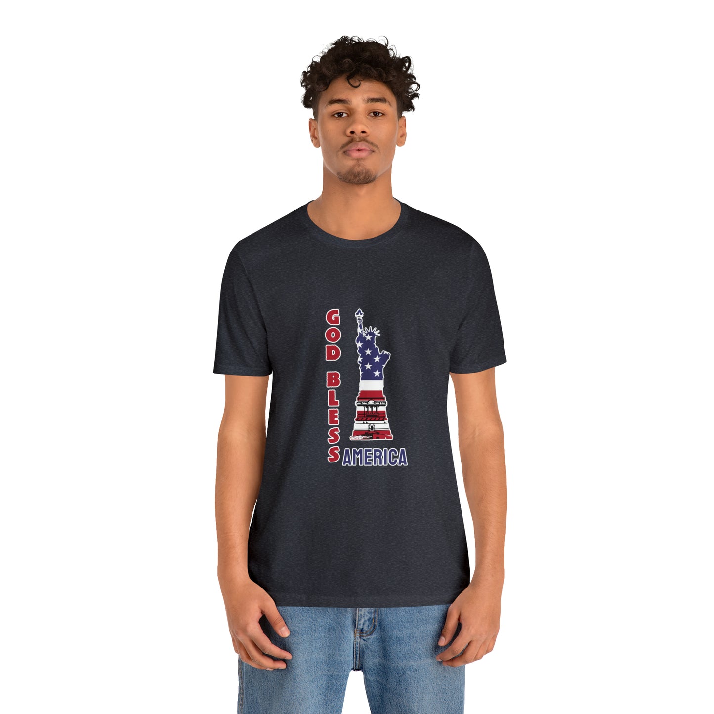 Fourth of July Short Sleeve T-Shirt - God Bless America. Independence Day, Patriotic Shirt, American Pride, Holiday Fashion