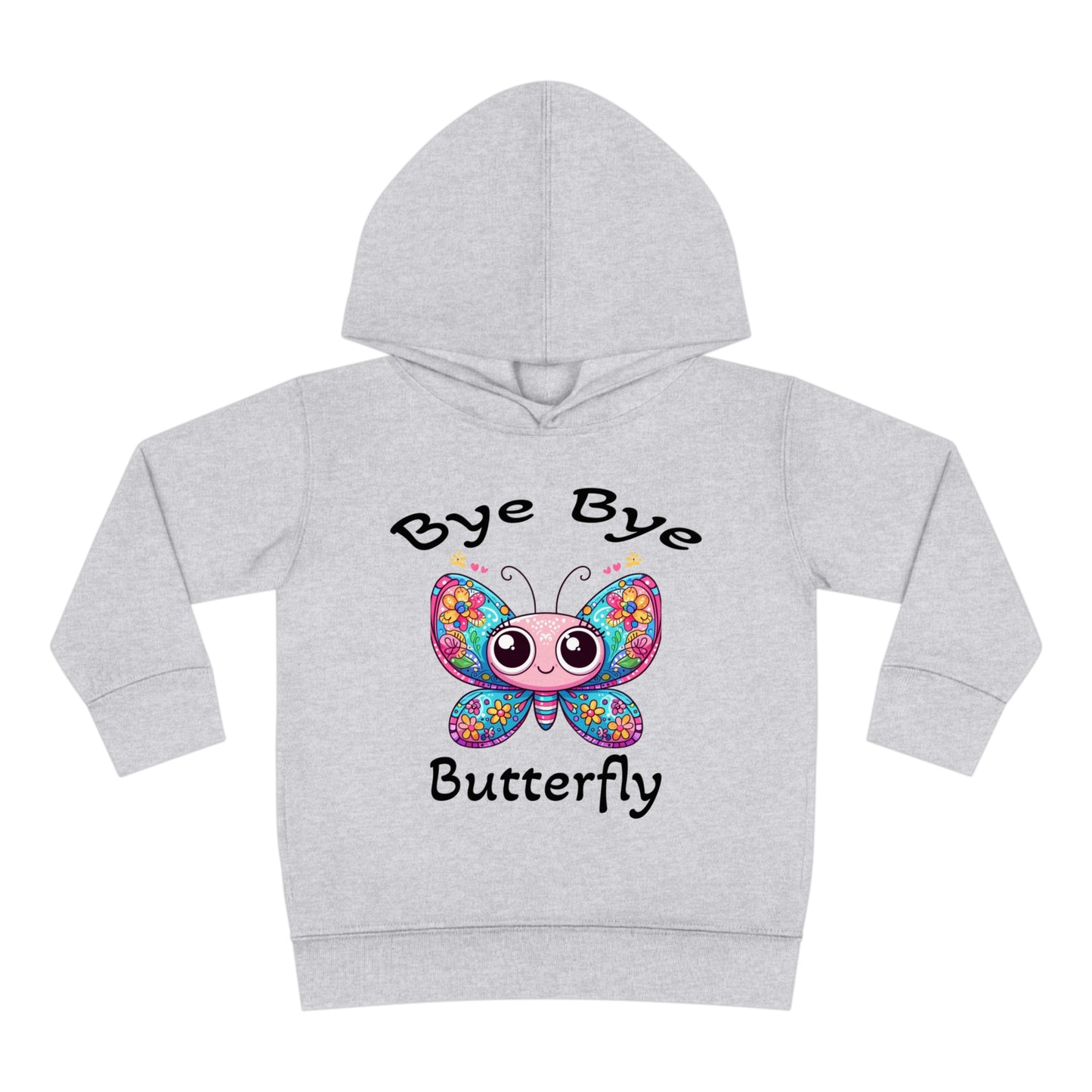 Fun Cute Toddler Hoodie with Cartoonish Butterfly Design, Perfect for Playtime Adventures! Stylish Sweet Grandchild Gift Warm Butterfly