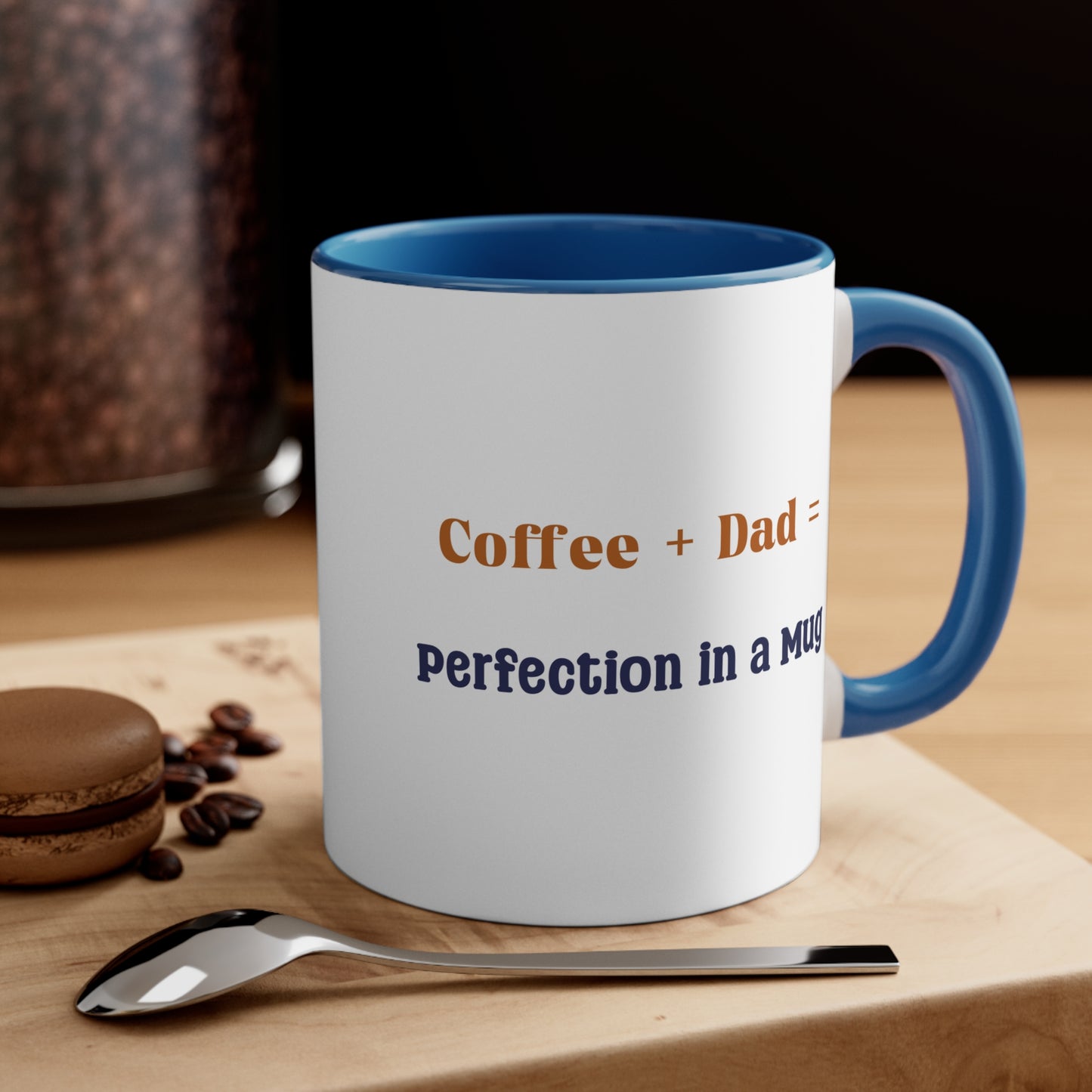 Father's Day Coffee Mug - Coffee + Dad = Perfection in a Mug. Father's Day gift, Coffee Lover, Gift Ideas, Printed Mugs