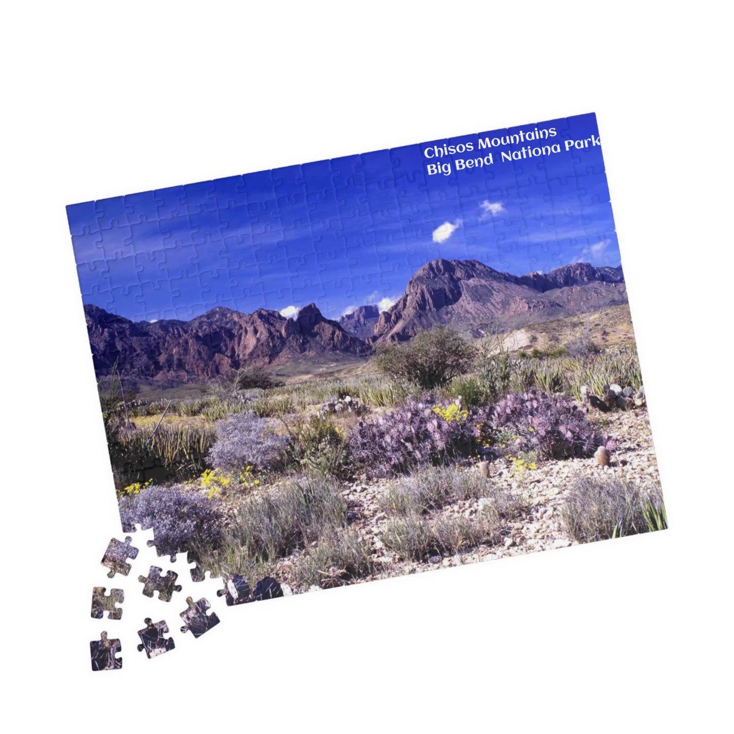 Puzzle US National Parks Series Big Bend Chisos Mountains from Chihuahuan Desert 110 252 520  Pieces Unique Jigsaw Family Adults landscape