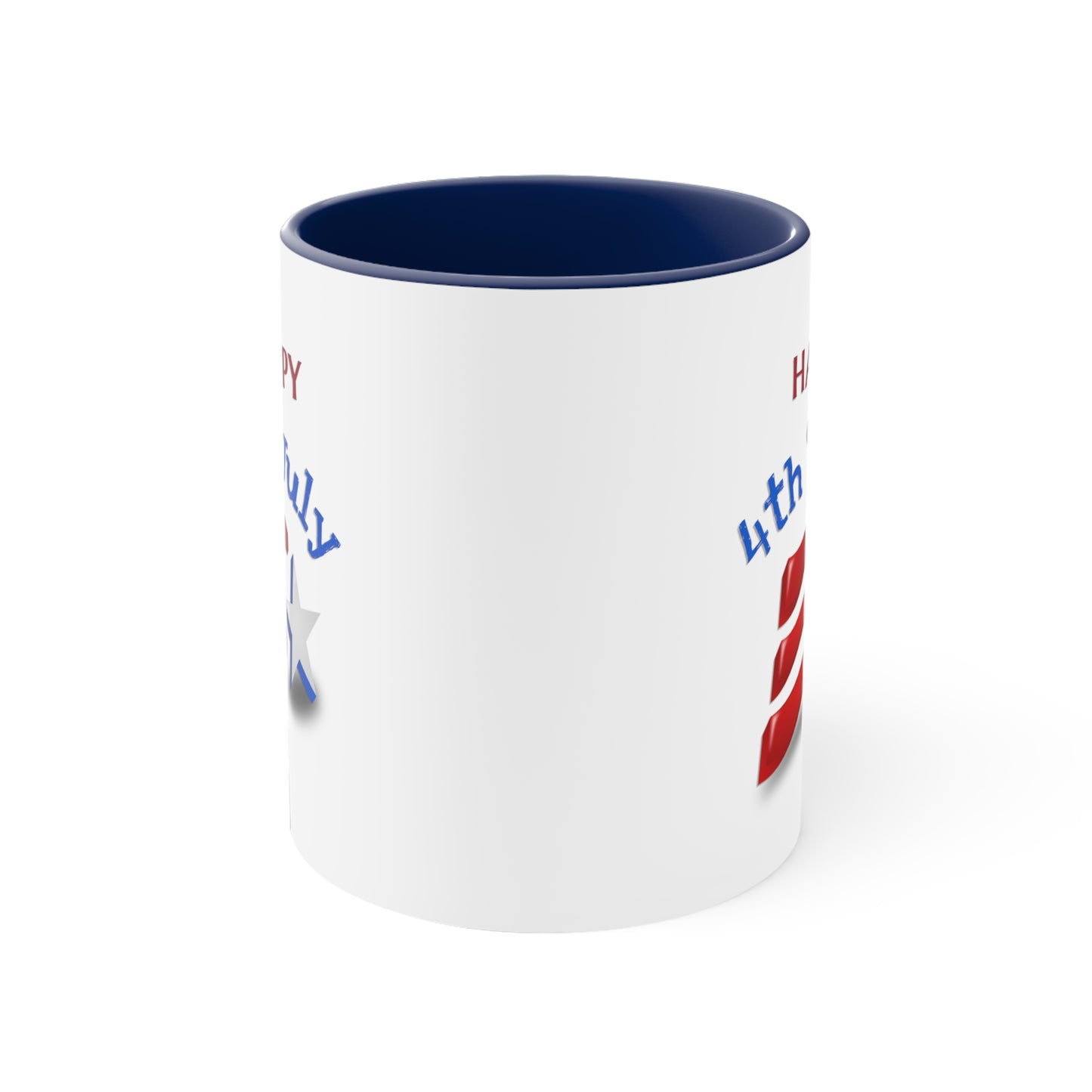 Fourth of July Coffee Mug - Happy 4th of July. - Independence Day, Patriotic Mug, Holiday Drinkware, Patriotic Cup