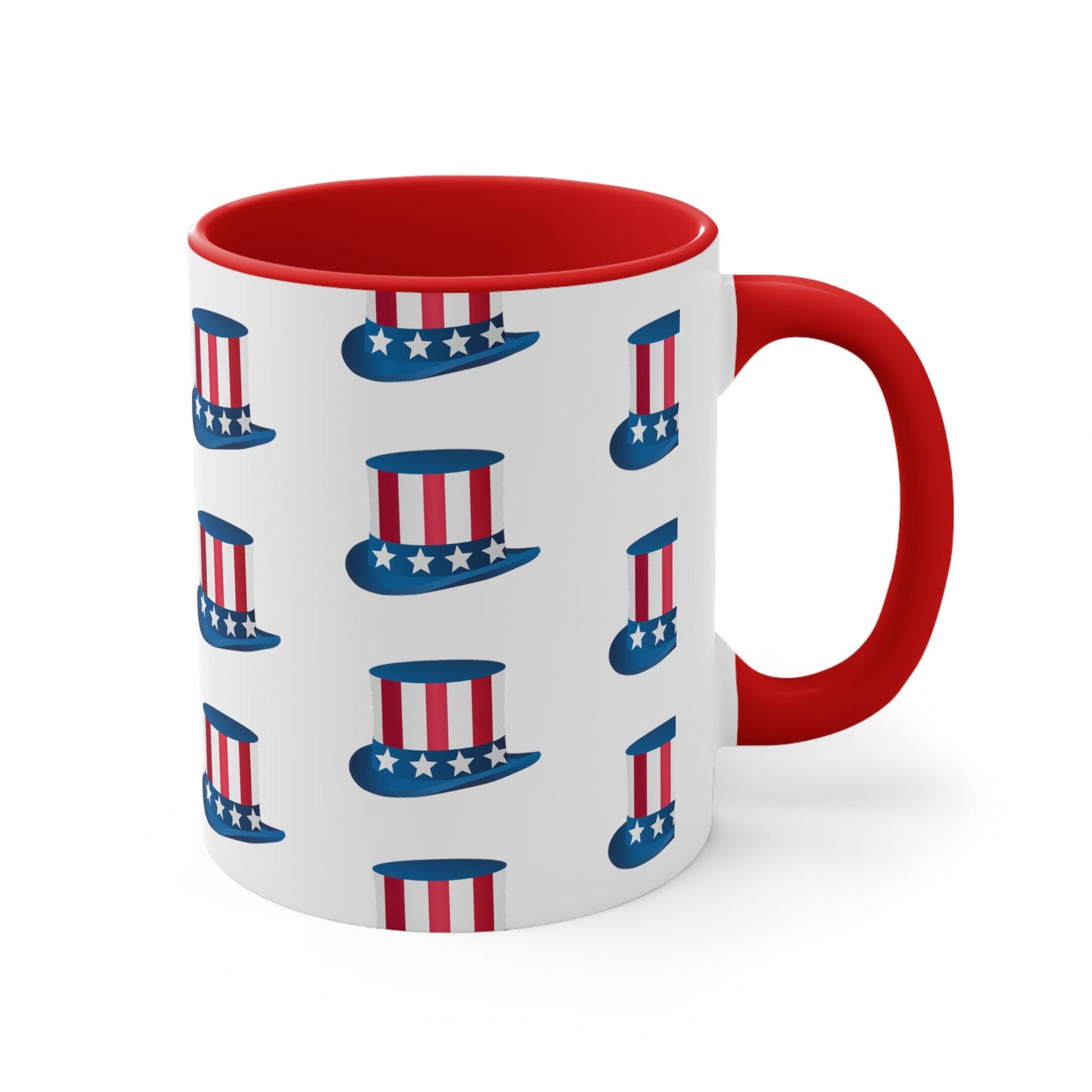 Fourth of July Coffee Mug - Uncle Sam Cap - Patriotic Drinkware, Independence Day, Sublimation, Printed Mug