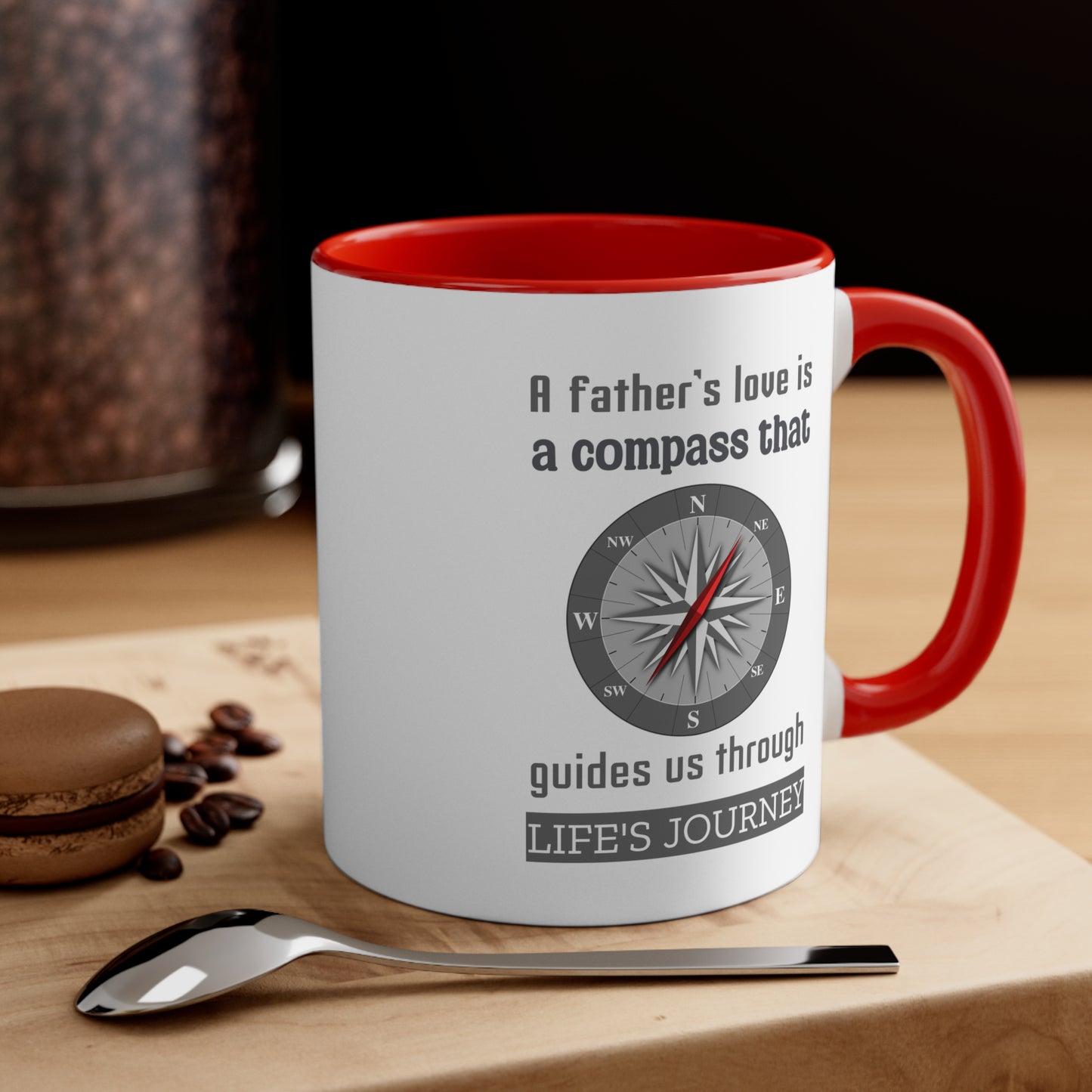 Father's Day Coffee Mug - A father's love is a compass that guides us through life's journey. Gift Ideas, Gift for Dad