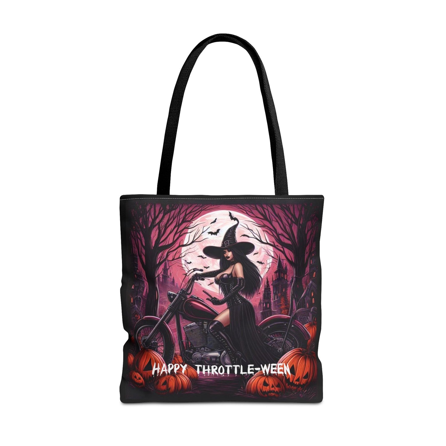 Enchanted Halloween Witch Reusable Tote Bag - Ride into Spooky Style!