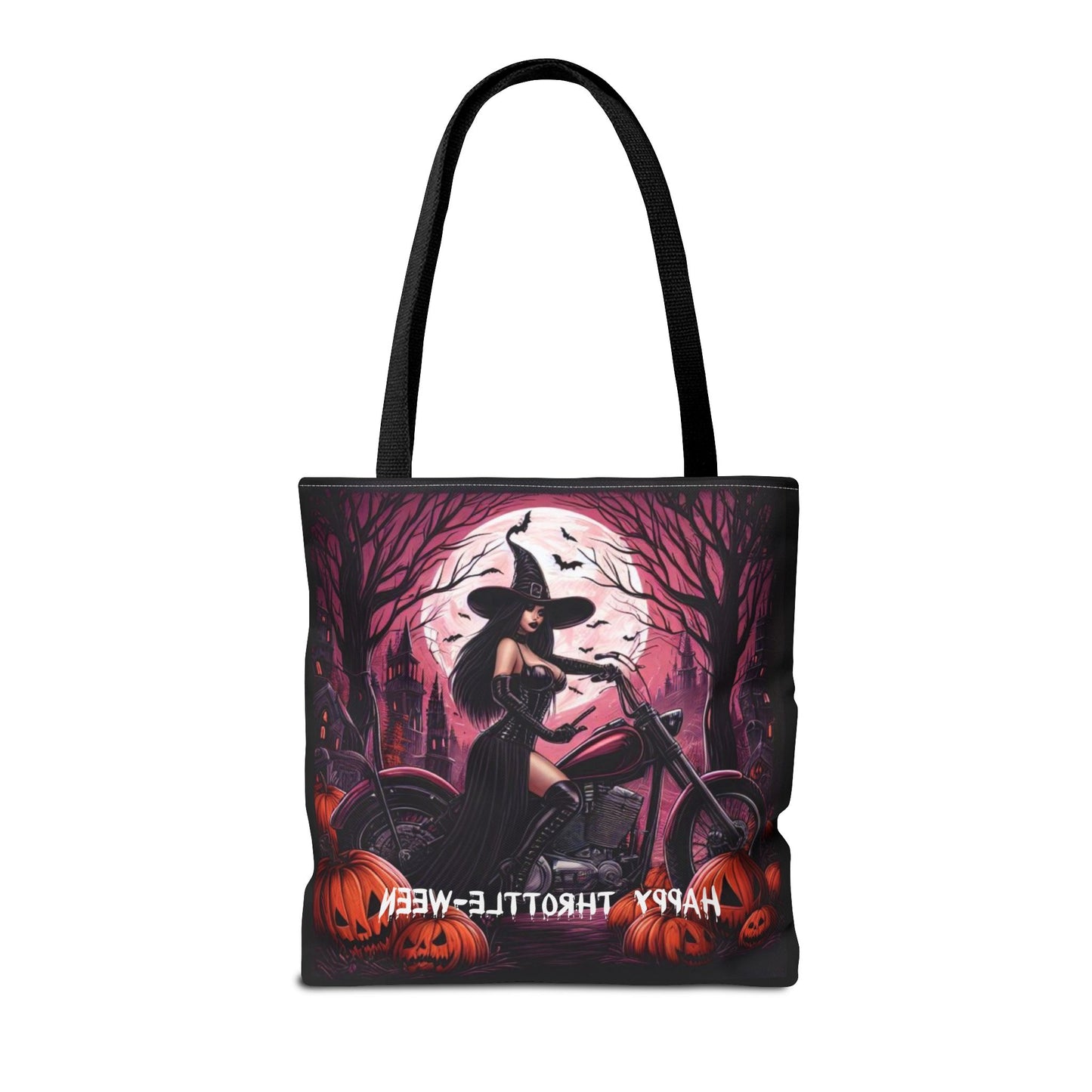 Enchanted Halloween Witch Reusable Tote Bag - Ride into Spooky Style!