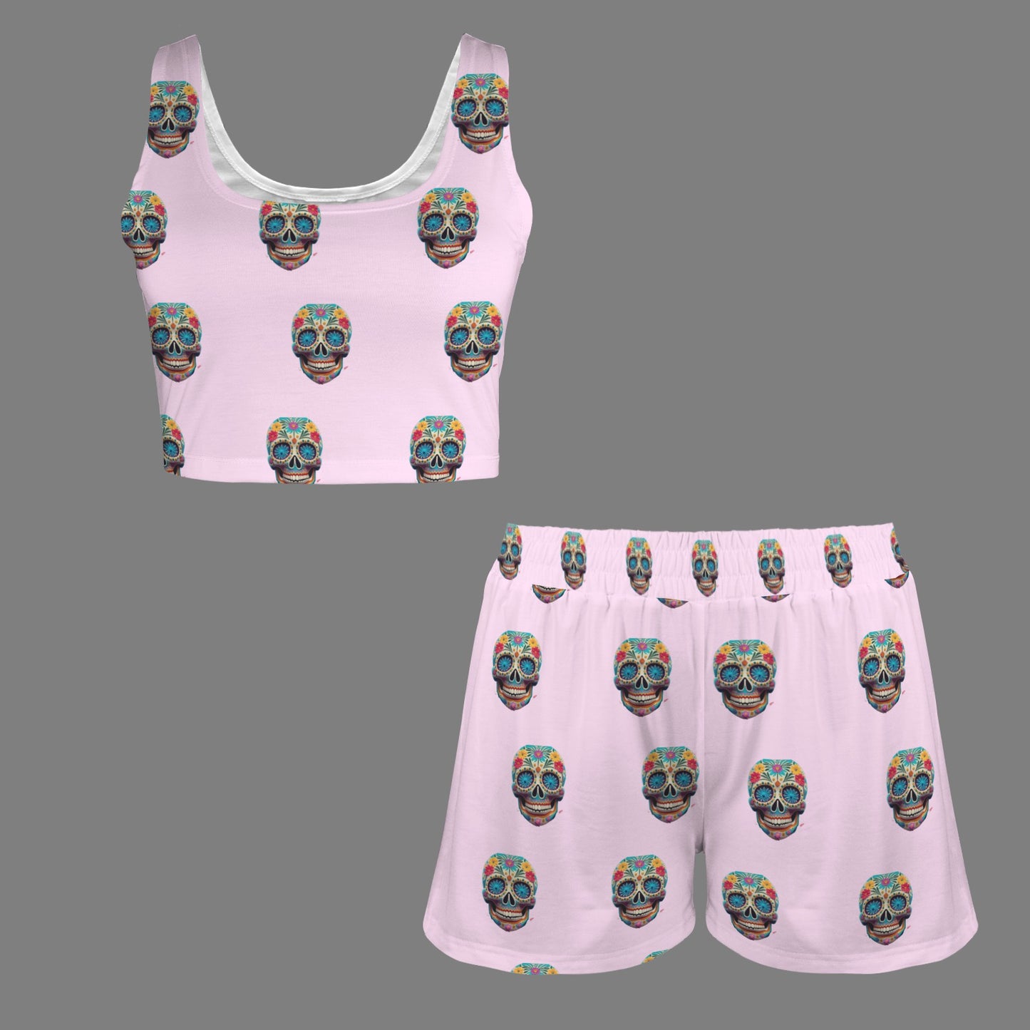 Sugar Skull Pink Summer PJ