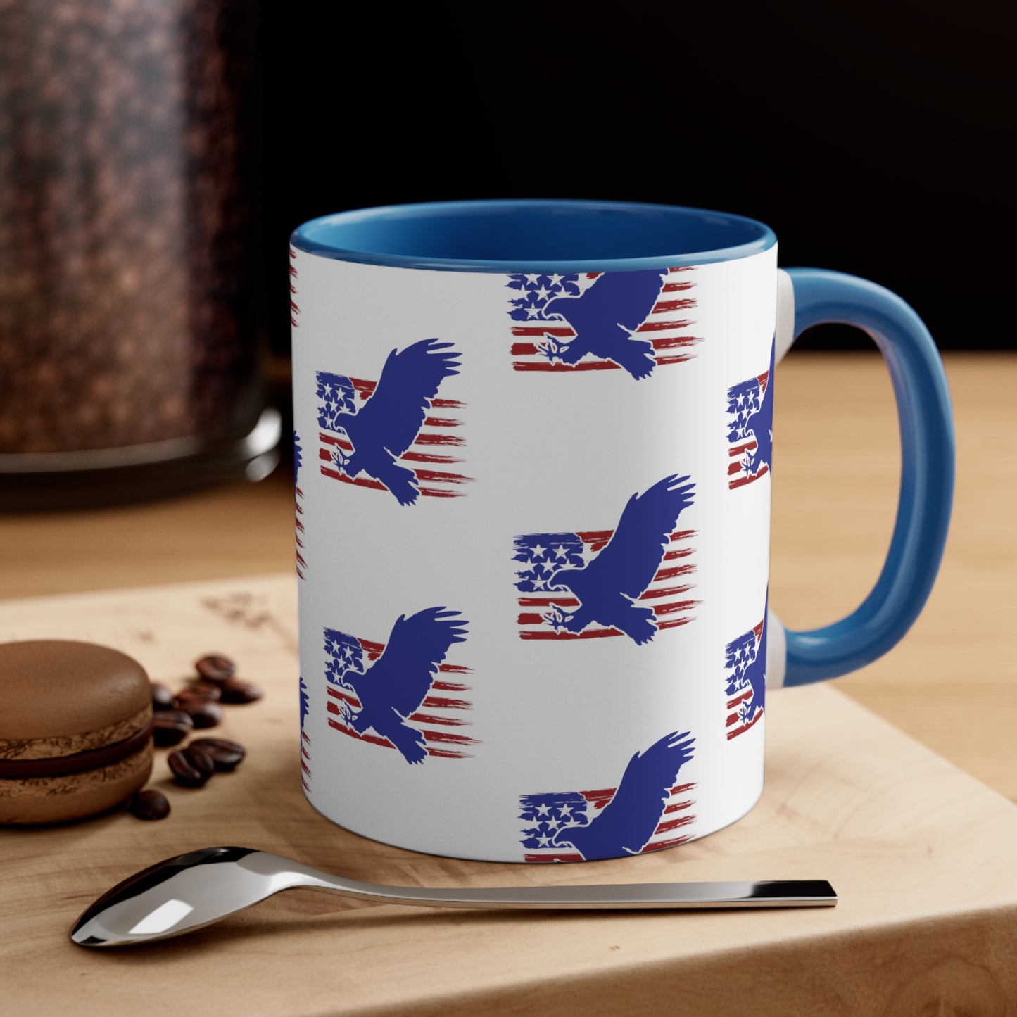 Fourth of July Coffee Mug - Bald Eagle, American Flag - Patriotic Mug, Freedom Mug, 11oz Mug, Independence Day, Sublimation