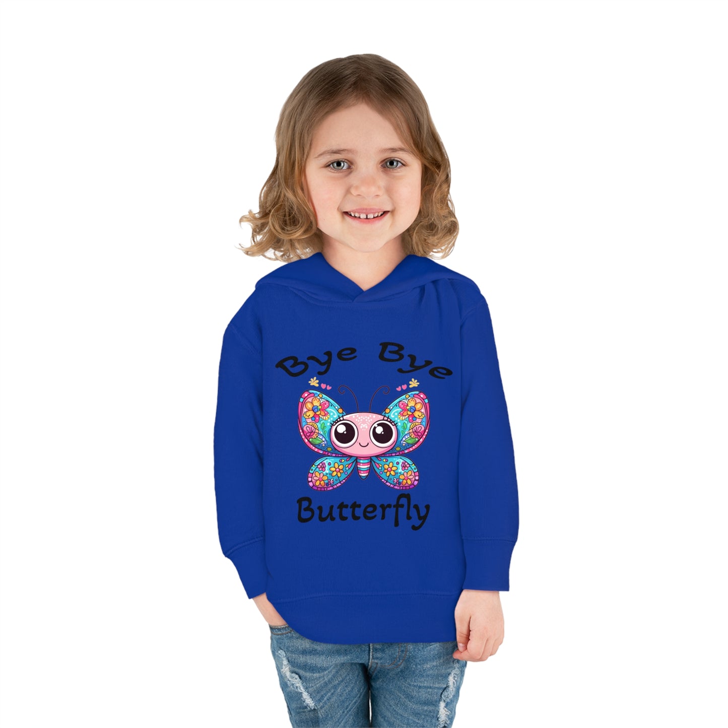 Fun Cute Toddler Hoodie with Cartoonish Butterfly Design, Perfect for Playtime Adventures! Stylish Sweet Grandchild Gift Warm Butterfly